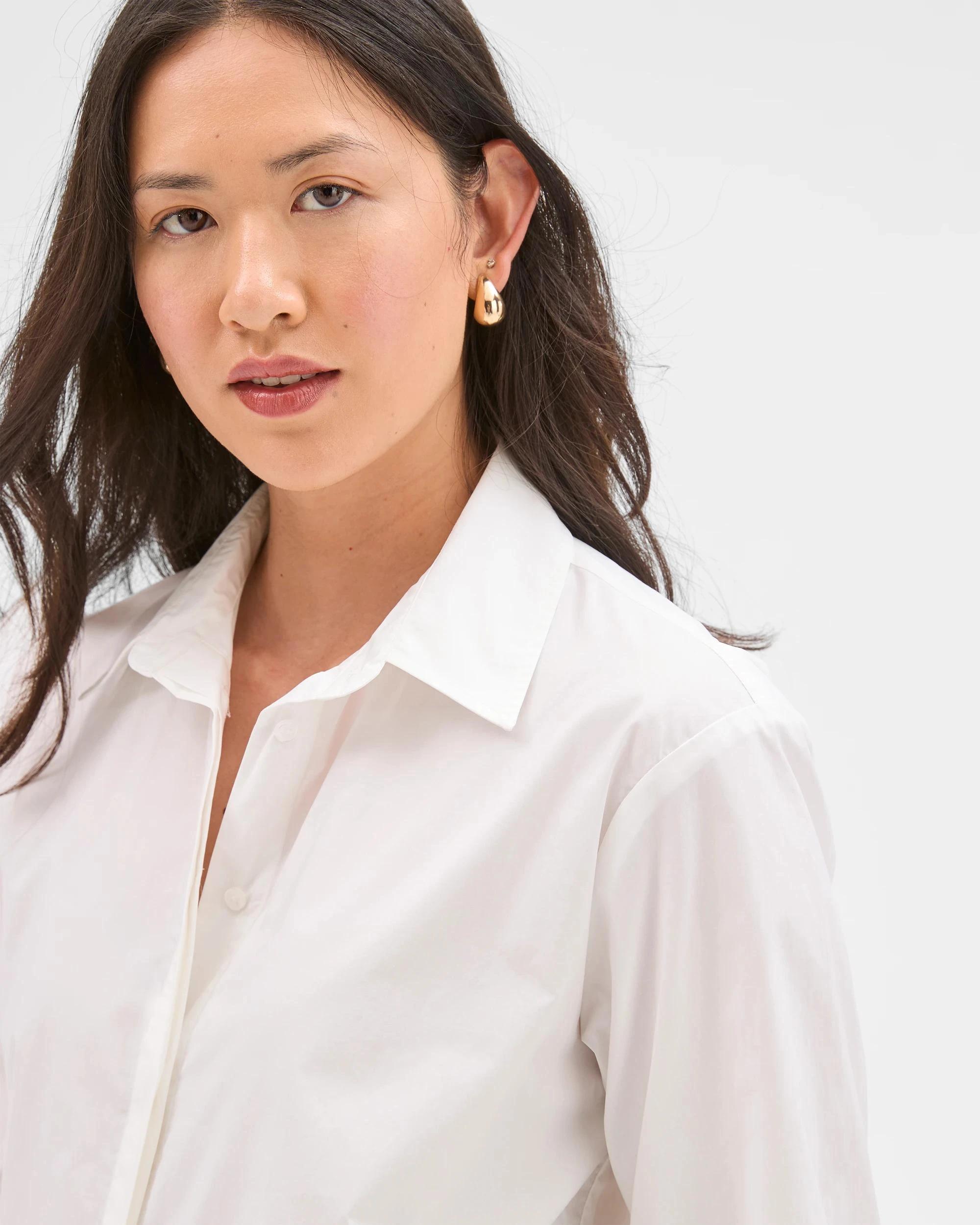 3 Preview Australian Cotton Poplin Shirt WHITE, 3 of 5