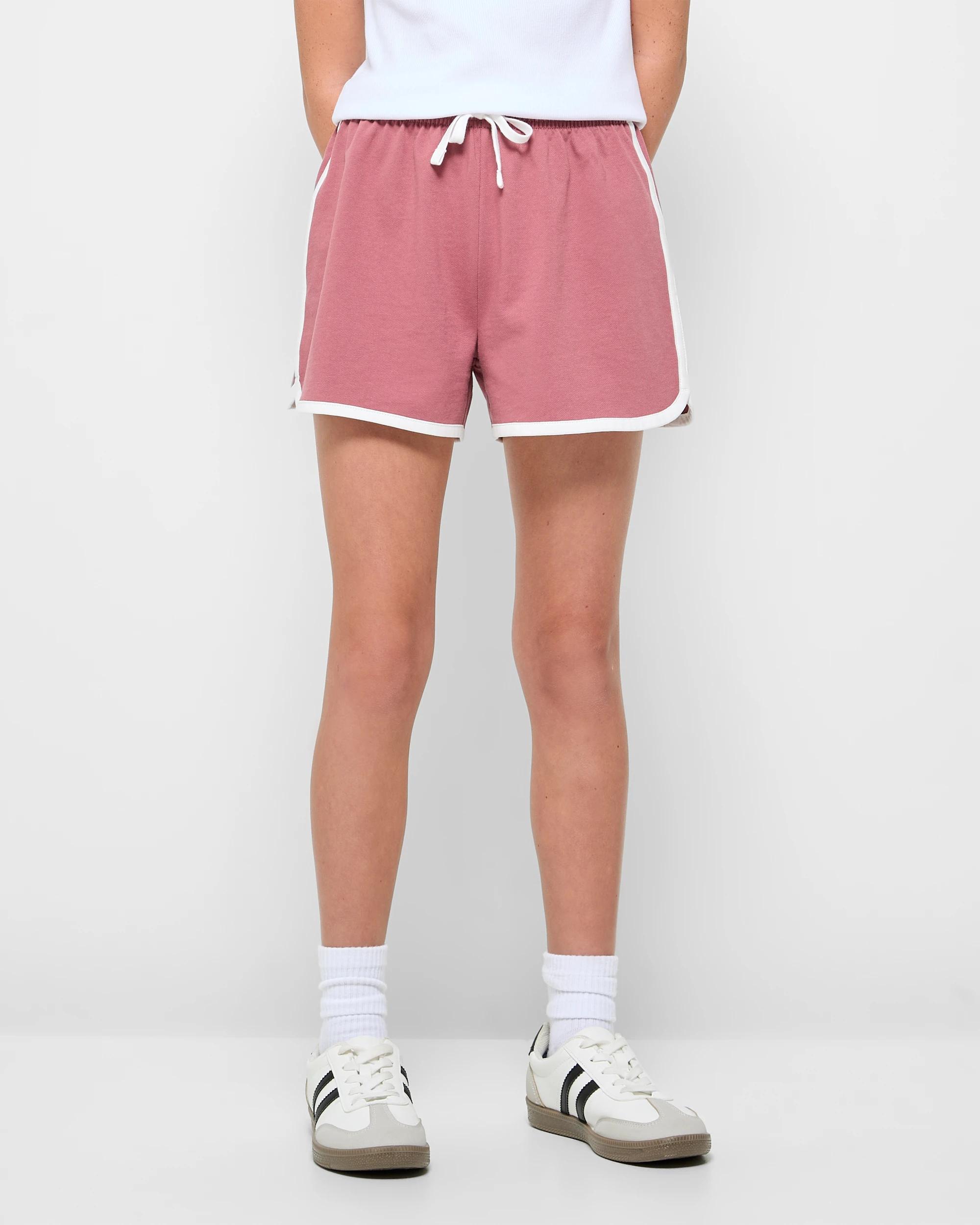 1 Target Australian Cotton Blend Dolphin Hem Shorts PLUM, 1 of 6