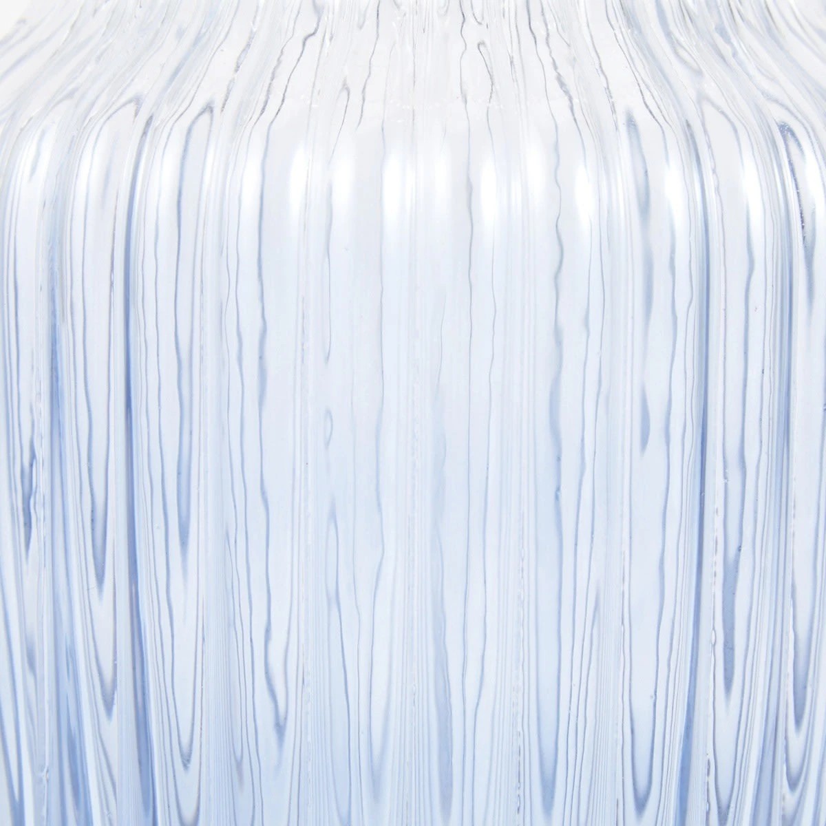 3 Ribbed Blue Glass Vase, 3 of 4