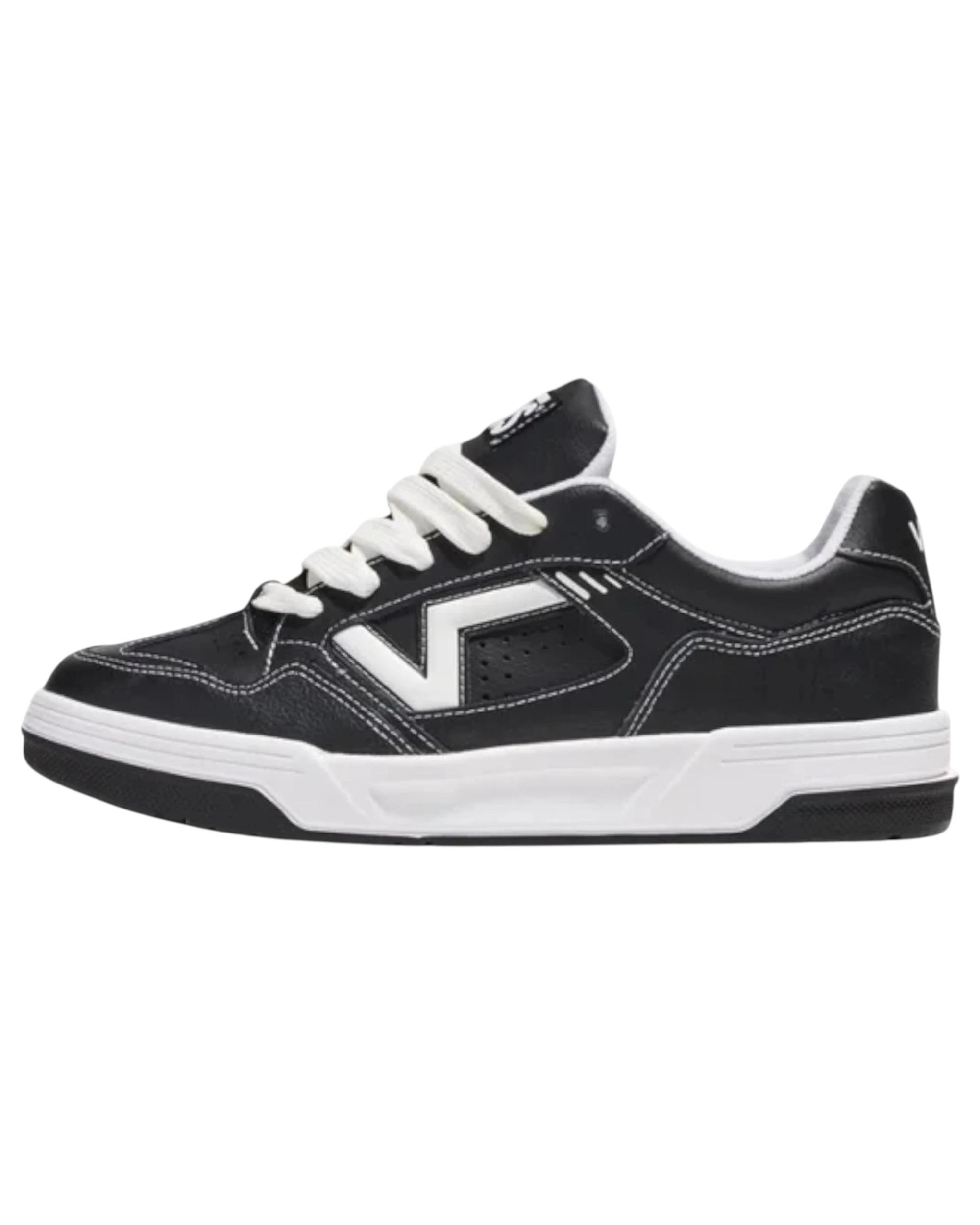 5 Vans Mens Upland Black/ White Lace Up Casual Shoes BLACK/WHITE, 5 of 5