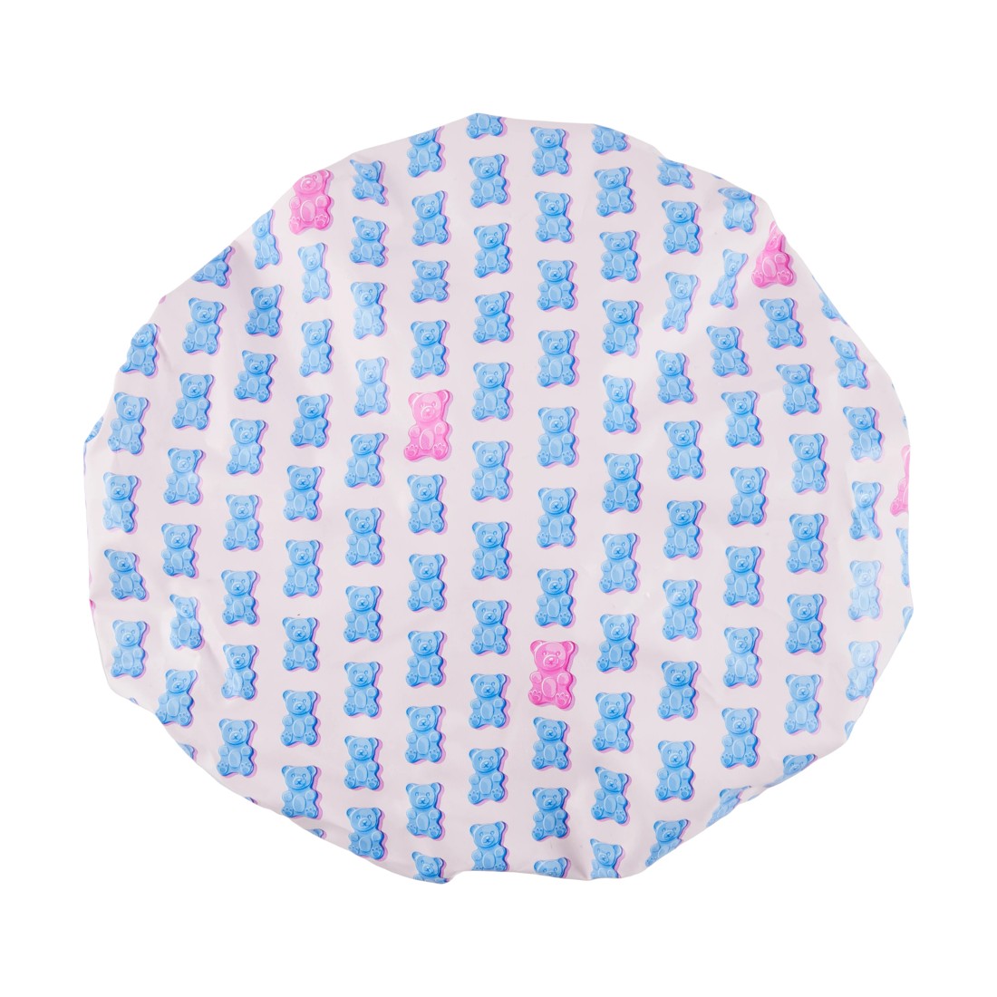 1 OXX Bodycare Shower Cap - Blue and Pink - Gummy Bears, 1 of 4