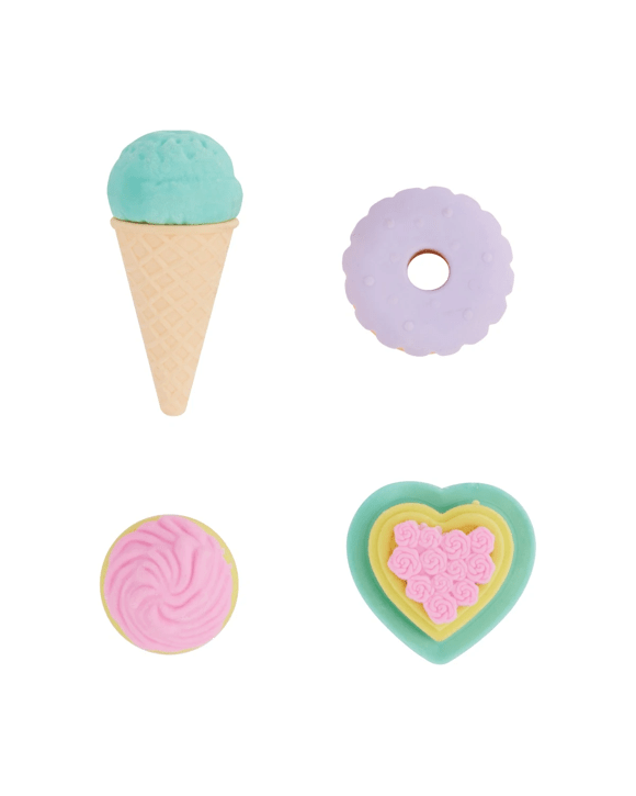 4 Pack 3D Erasers - Assorted