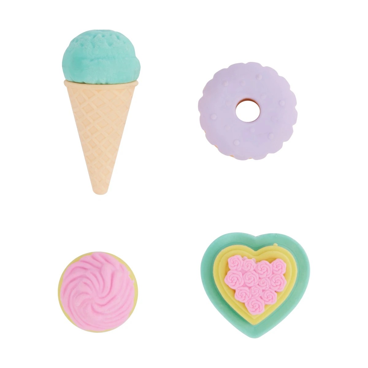 1 4 Pack 3D Erasers - Assorted, 1 of 7