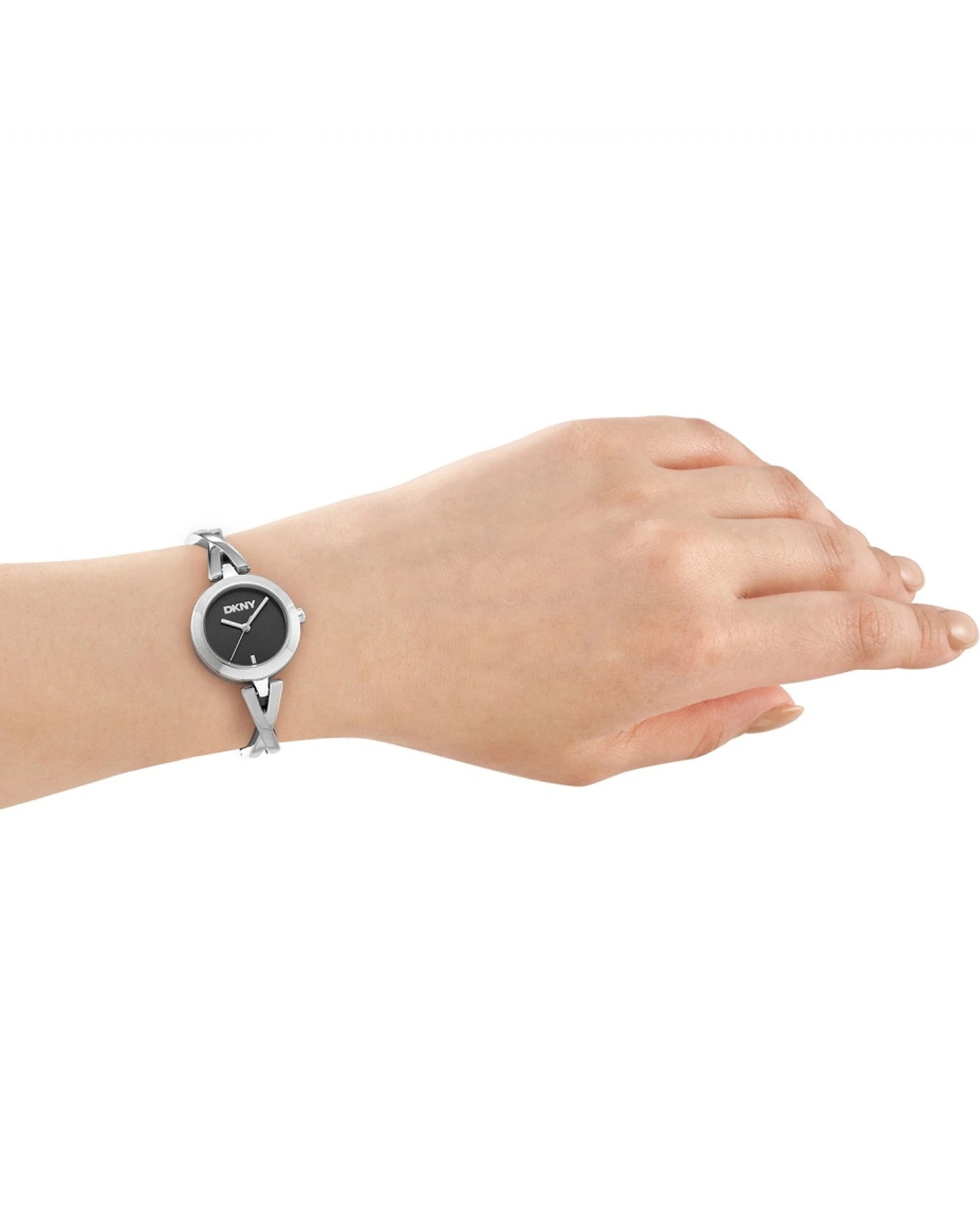 4 DKNY Half Bangle Women's Silver Watch 26mm Stainless Steel Case Water Resistant, 4 of 4