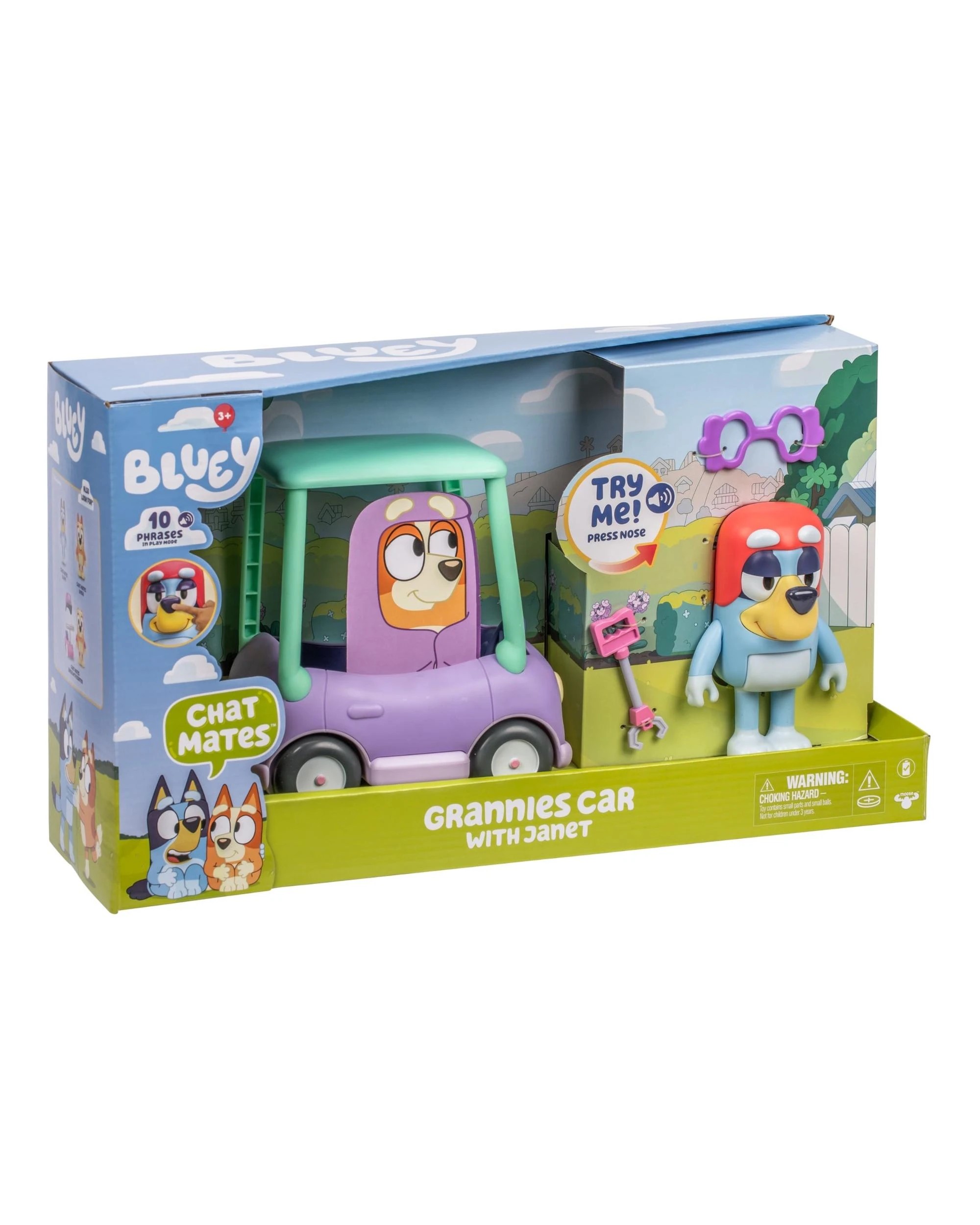 4 Bluey Chat Mates Granny Car with Janet Action Figure, 4 of 8
