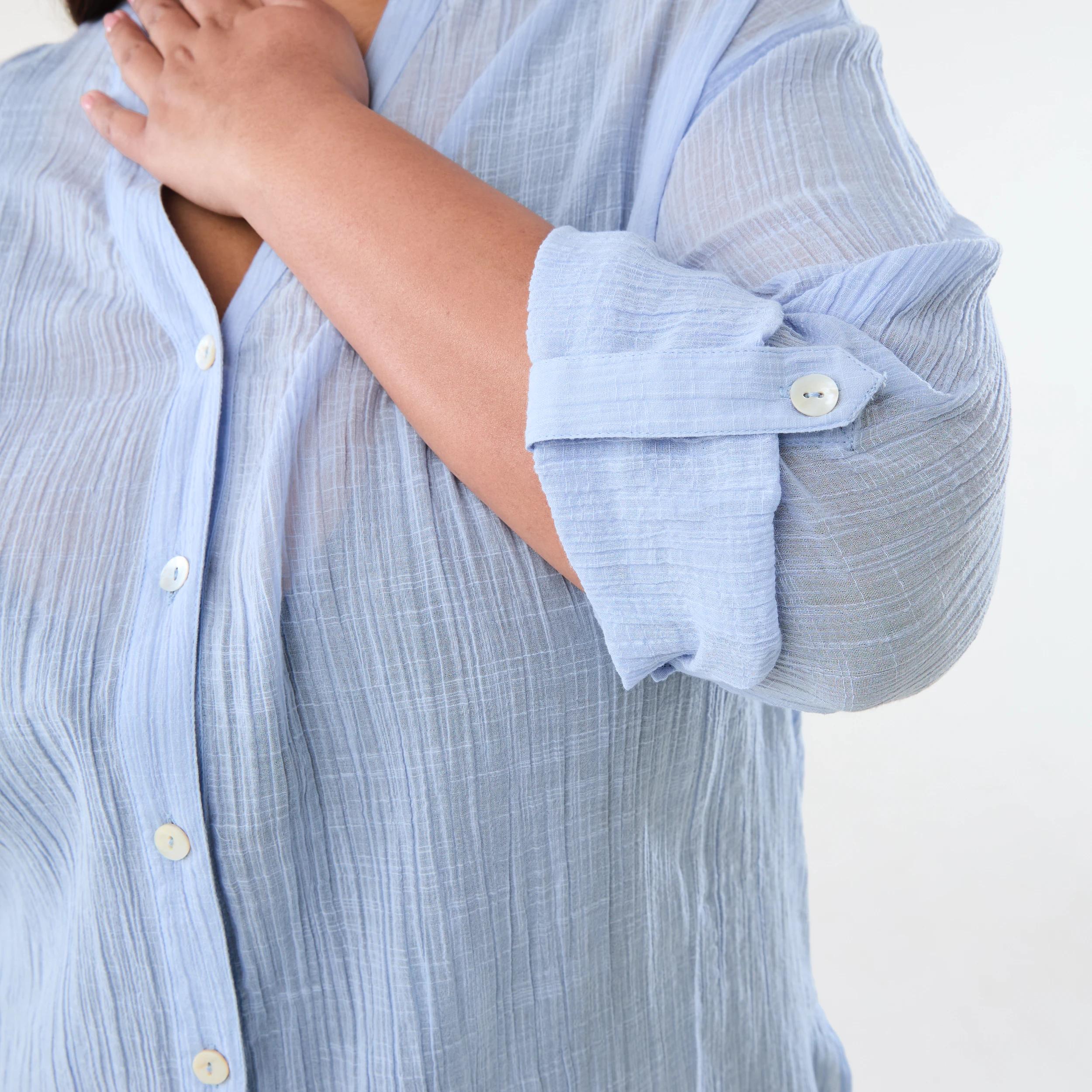 8 Curve Beach Kaftan Bruni Blue, 8 of 9