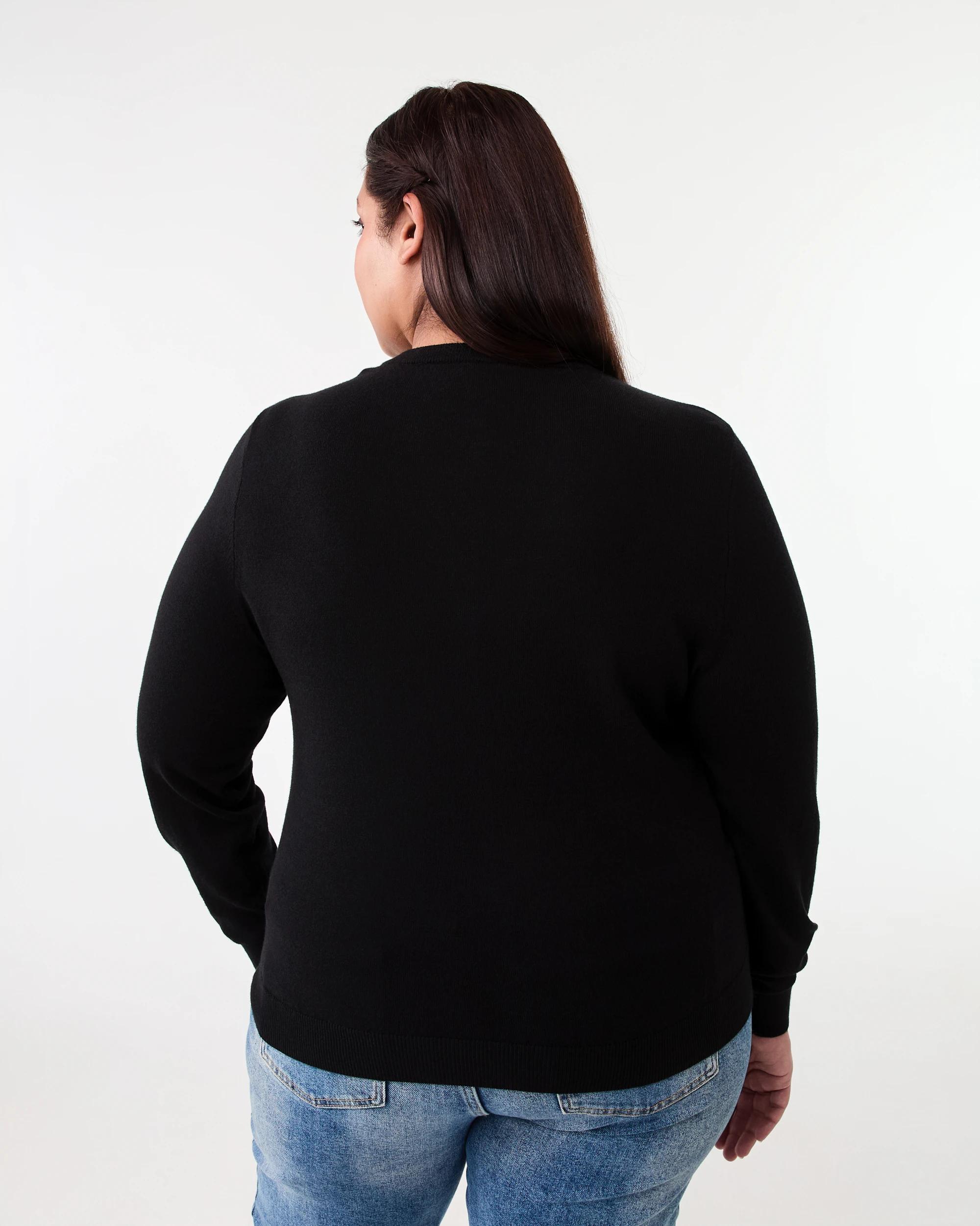 3 Curve Lightweight Button Cardigan Black, 3 of 6