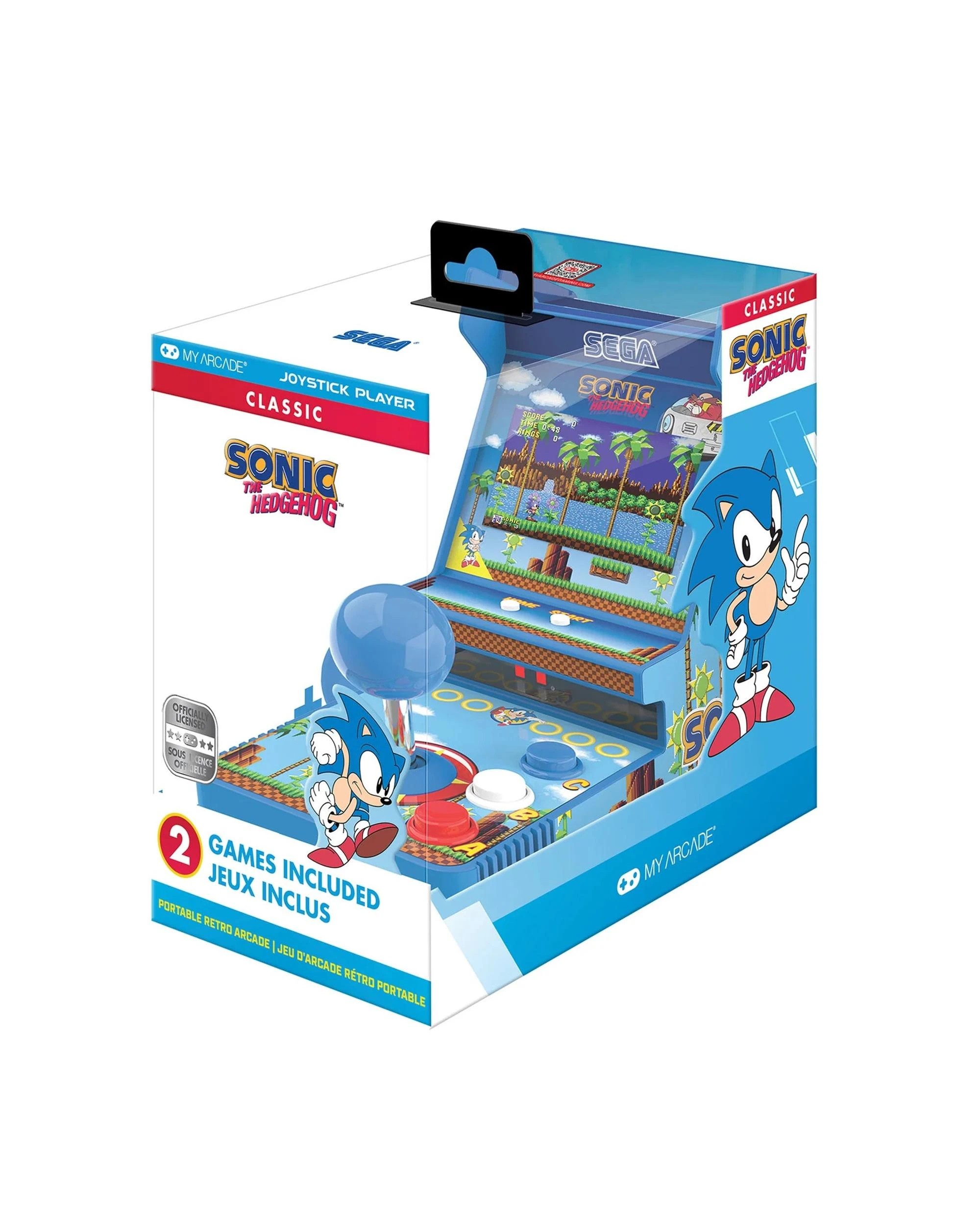 2 MyArcade Joystick Player Sonic the Hedgehog Portable Retro Arcade Cabinet, 2 of 4