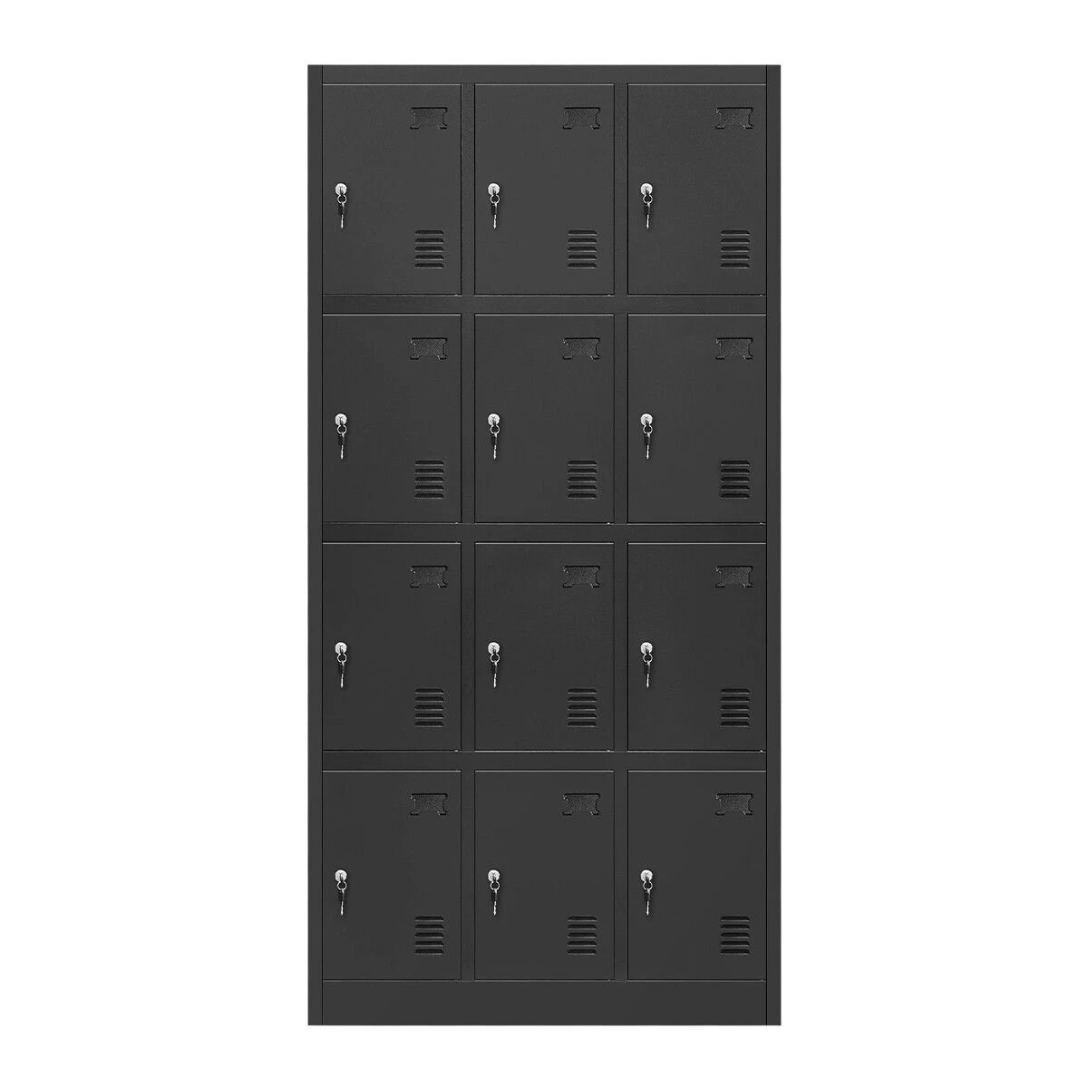 4 Ausway 12 Doors Steel Locker Storage Cabinet Gym Office School, 4 of 5