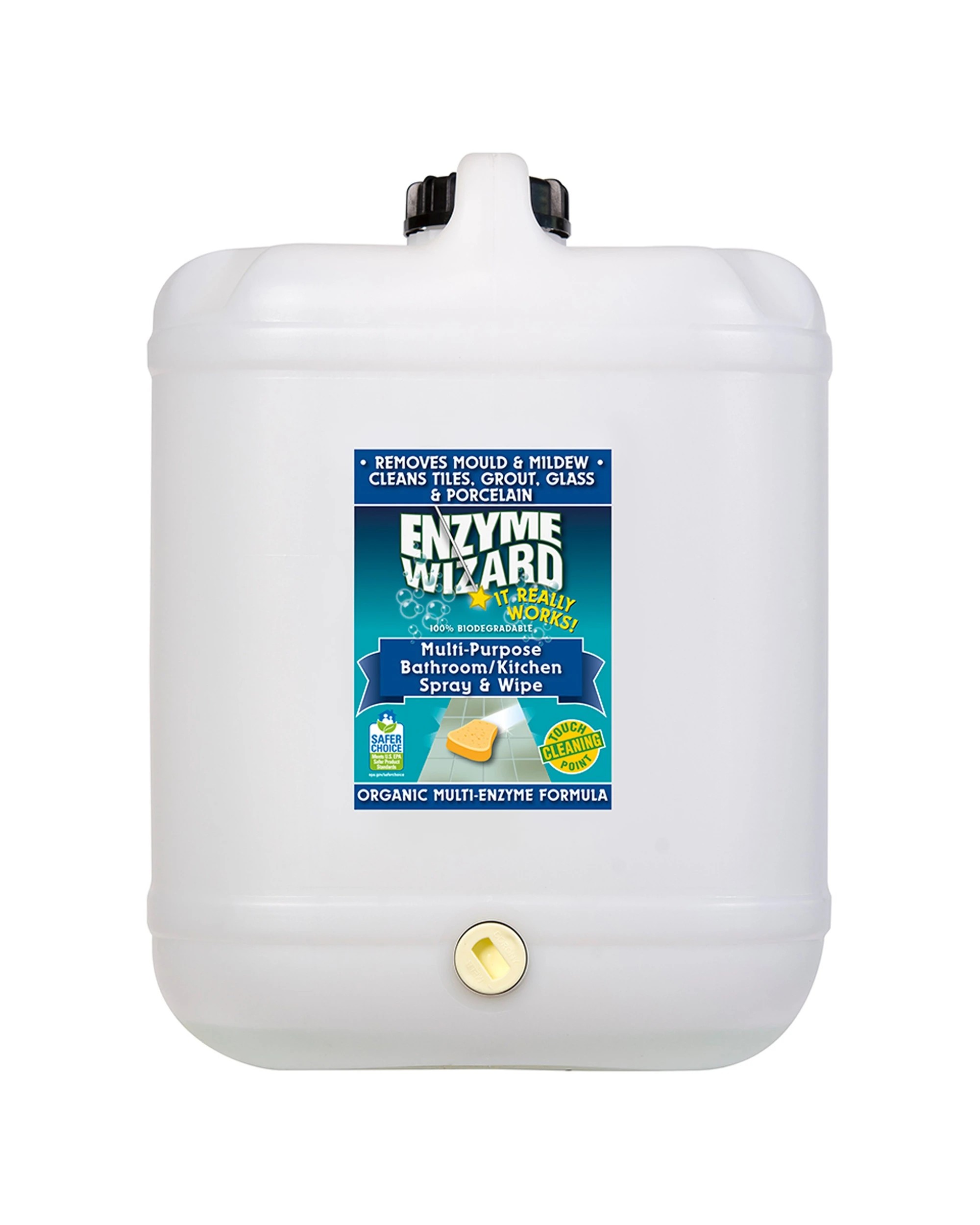 1 Enzyme Wizard Purpose Bathroom Kitchen Cleaner 20L - White, 1 of 1