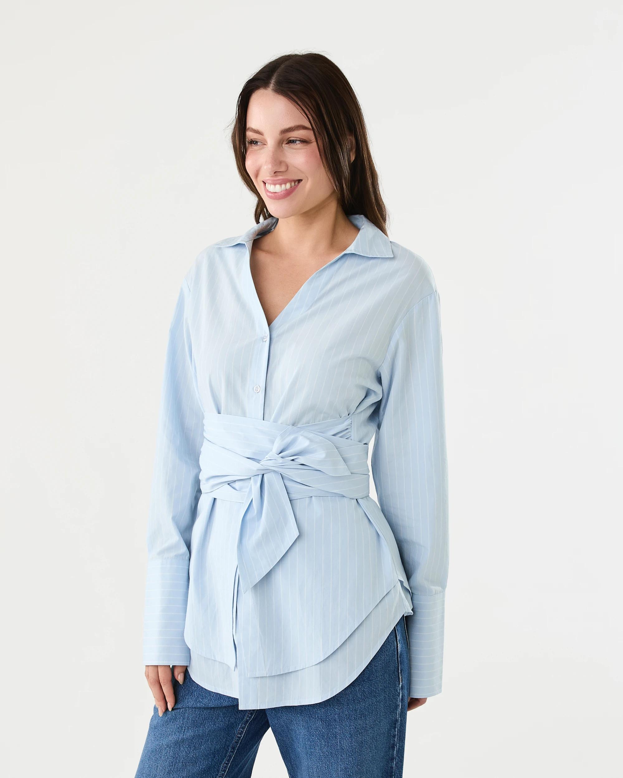 2 Long Sleeve Wrap Waist Shirt Pin Strp, 2 of 9