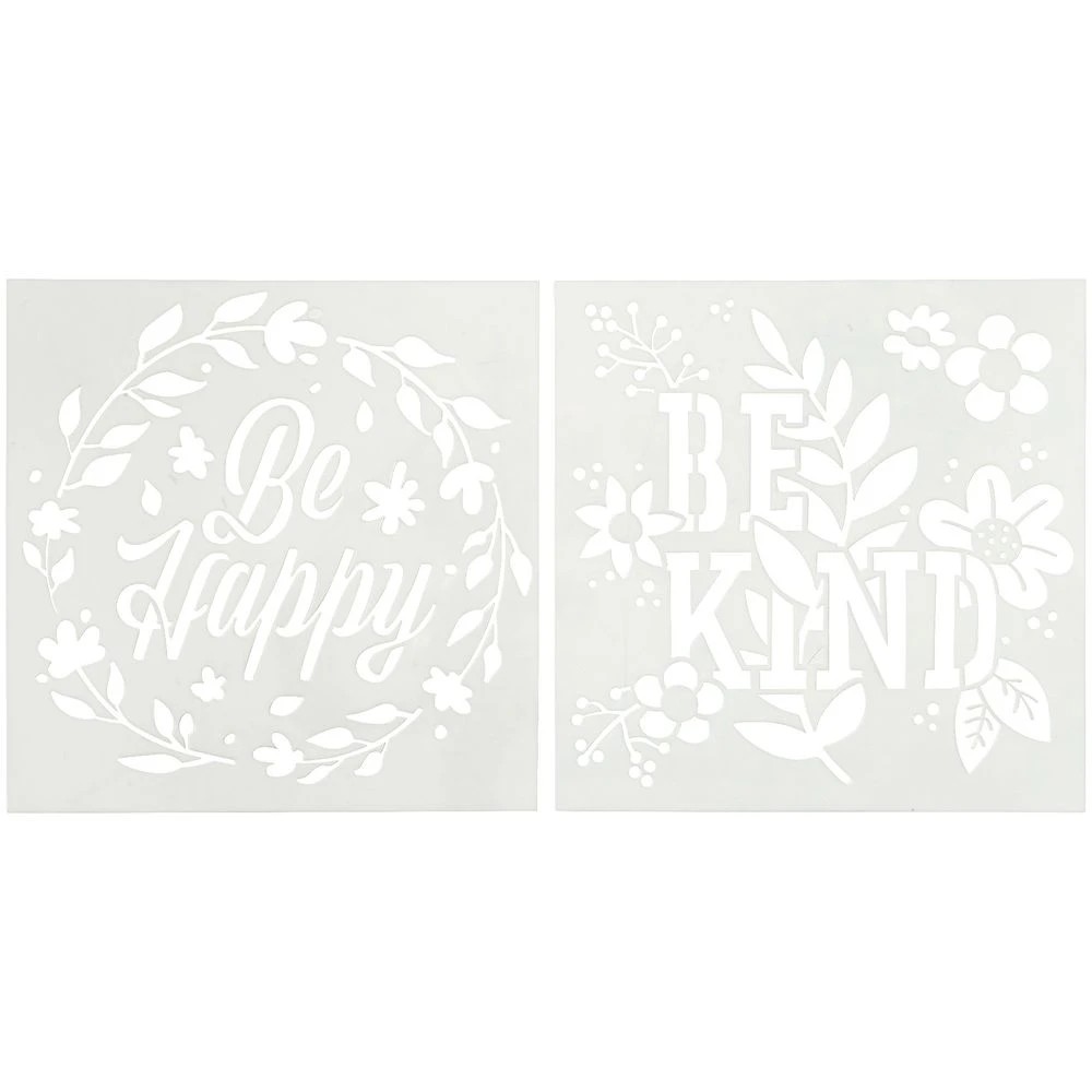2 Born Plastic Stencils Motivational 2 Pack, 2 of 2