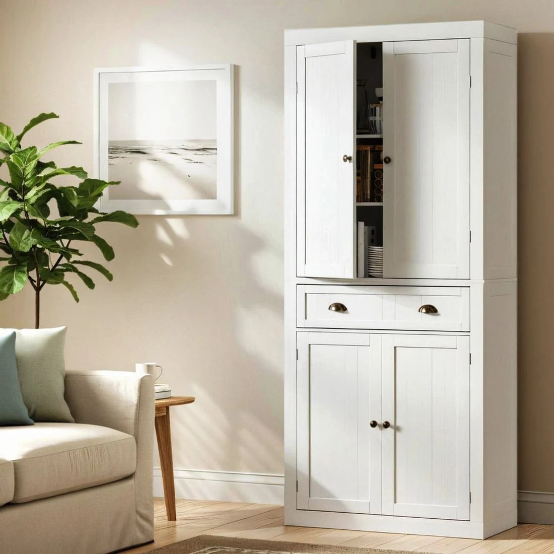 3 Artiss Buffet Sideboard Cupboard Cabinet
 - white, 3 of 6