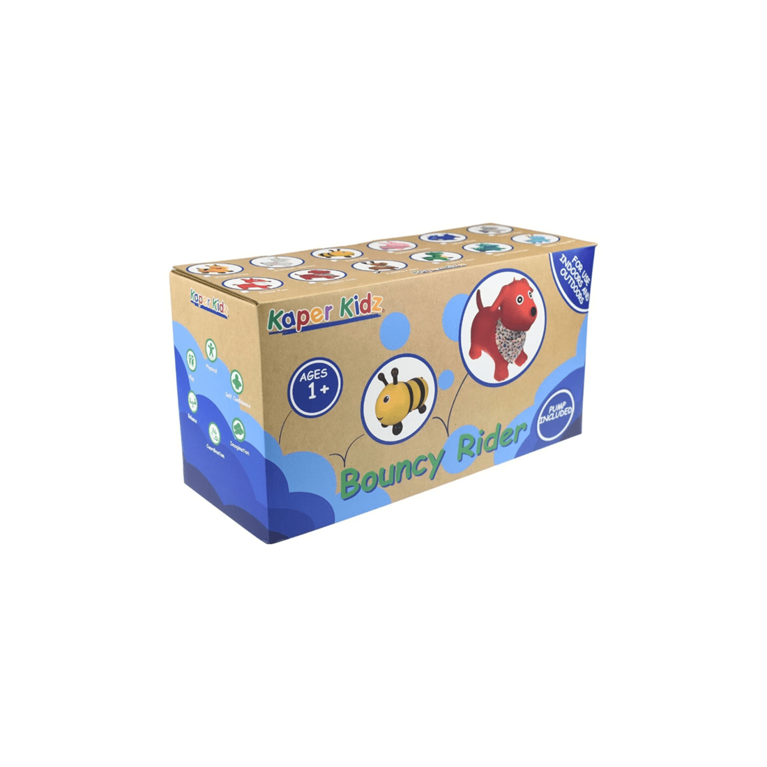 6 Kaper Kidz Bouncy Rider Stardust The Unicorn Kids Ride On Toy White 12m Plus - White, 6 of 9