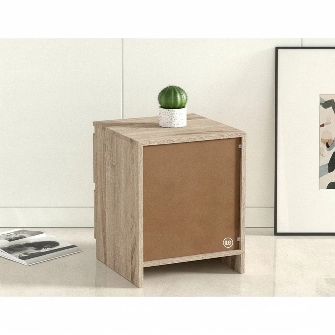 5 Artiss Bedside Table 2 Drawers Nightstand Bedroom Storage Compact Design Space Saving Modern Decor Easy Assembly - Brown, 5 of 6