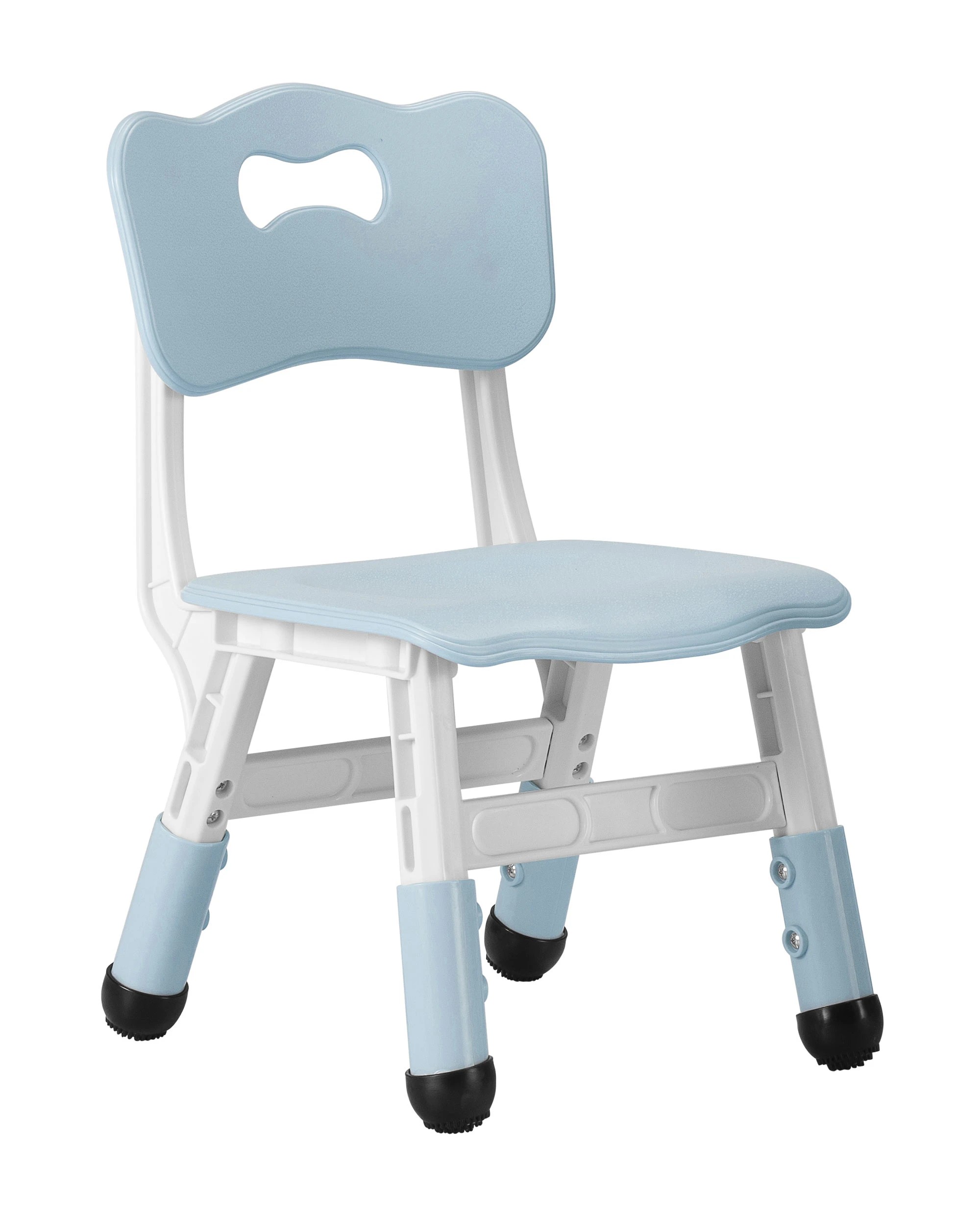 4 PlayPals Kids Table and 4 Chairs Set Height Adjustable Graffiti 120x60cm Blue, 4 of 6
