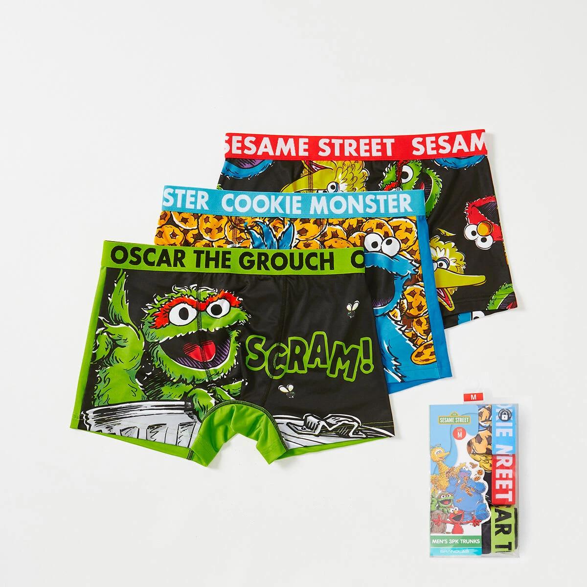 1 3 Pack Sesame Street License Trunks Sesamestrt, 1 of 9