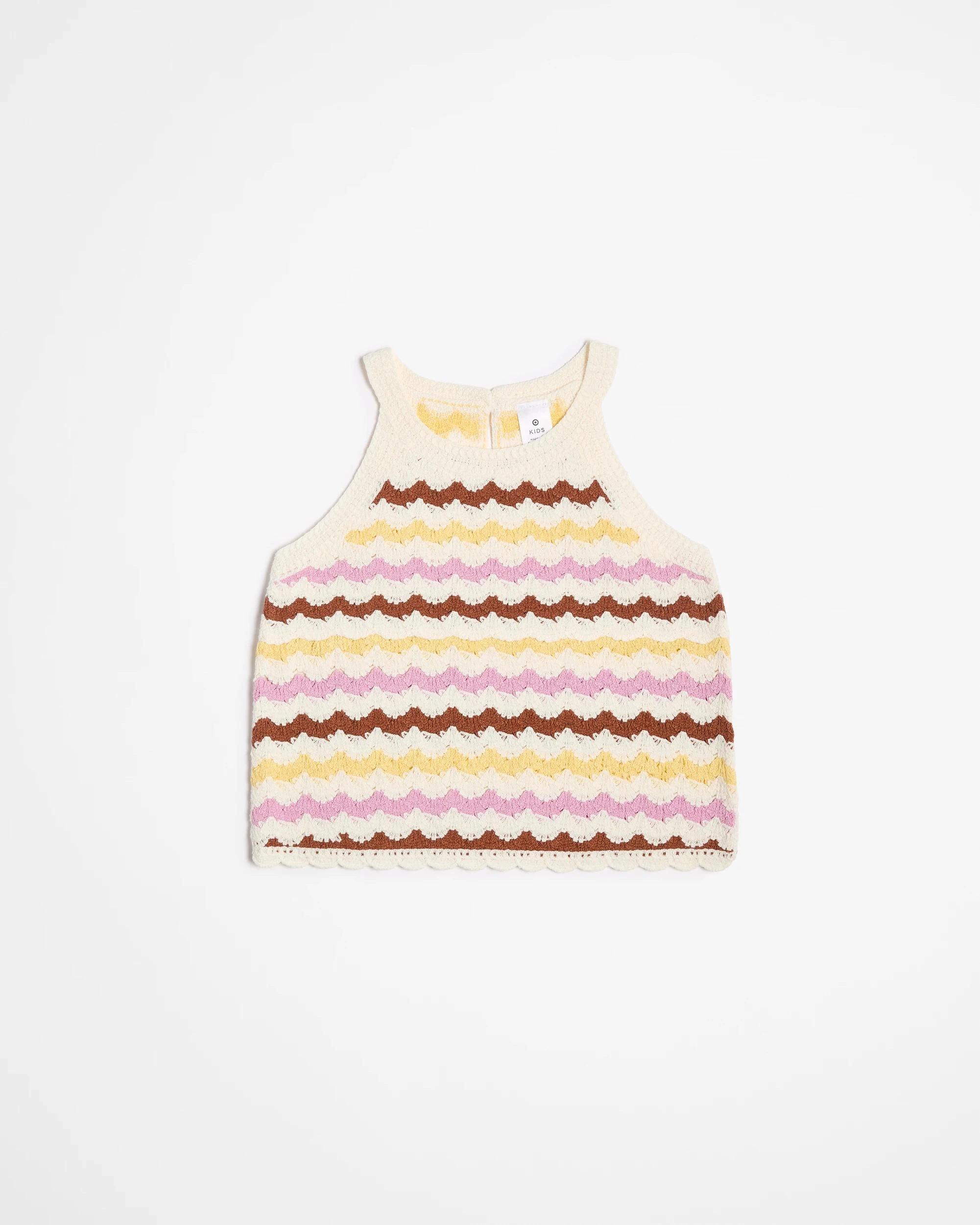 4 Target Australian Cotton Blend Crochet Knit Tank MULTI, 4 of 6