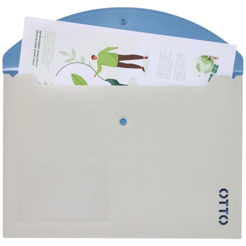 2 Otto A4 Document Wallet Grey, 2 of 3