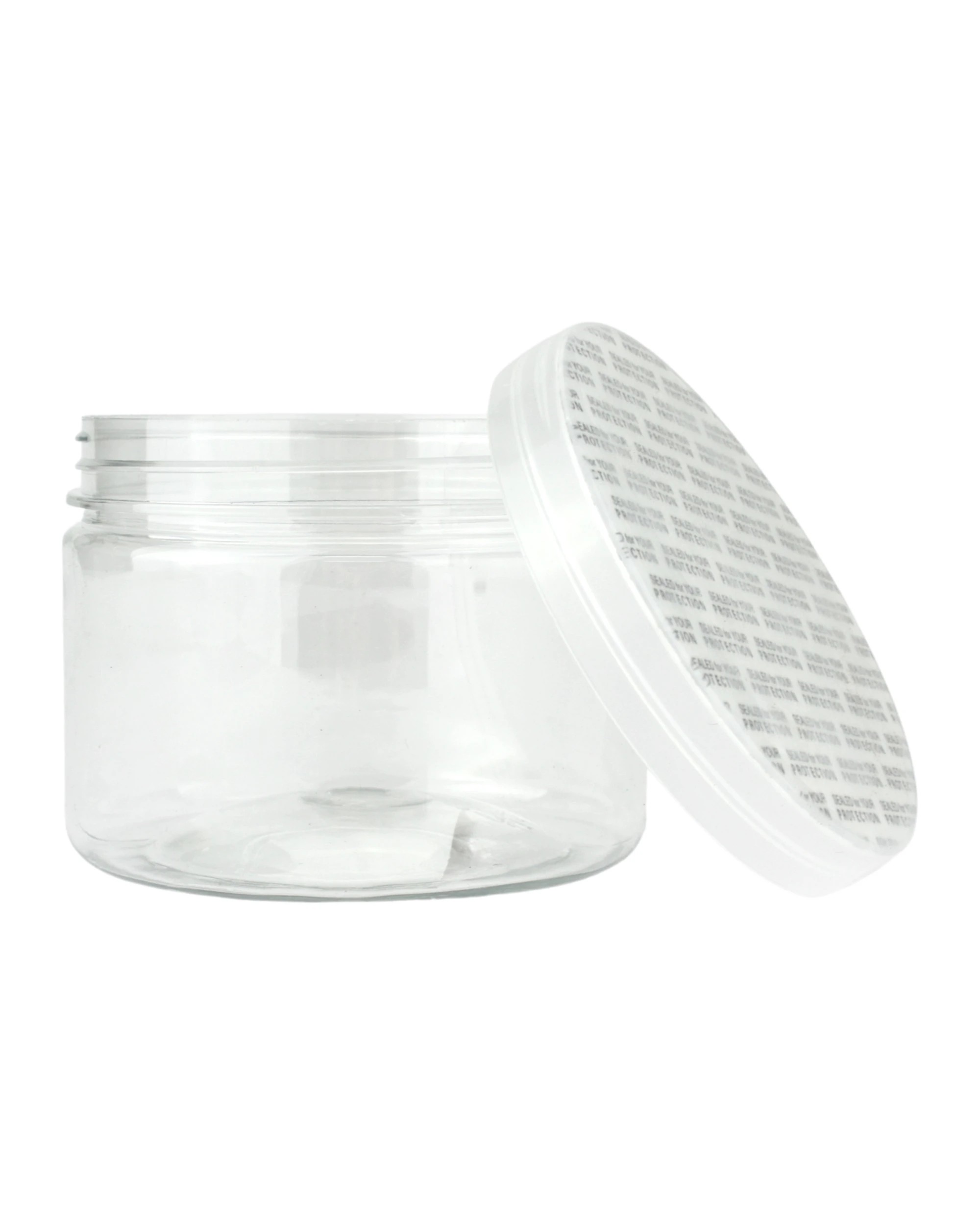 1 Partyrama Clear Plastic Round Screw Top Jar 250ml, 1 of 3