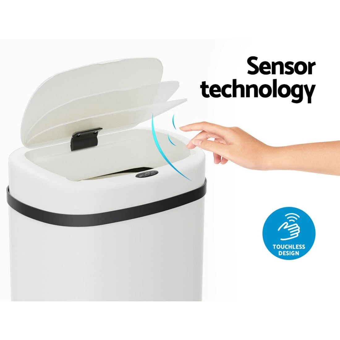 5 Devanti 50L Sensor Bin Motion Rubbish Automatic - White, 5 of 8