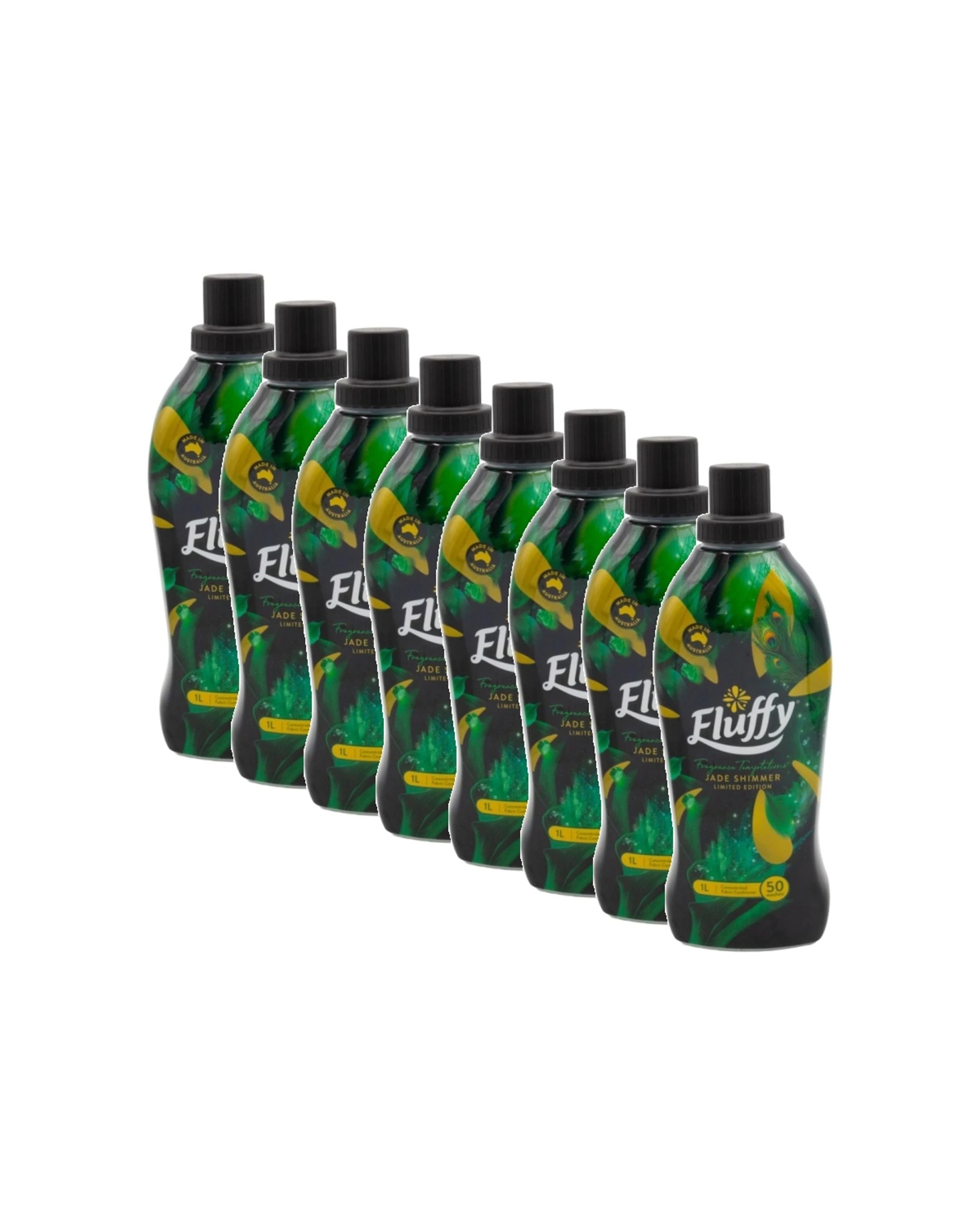 1 Fluffy 8PK Fabric Conditioner Concentrated Temptations Jade Shimmer 1L - Green, 1 of 3