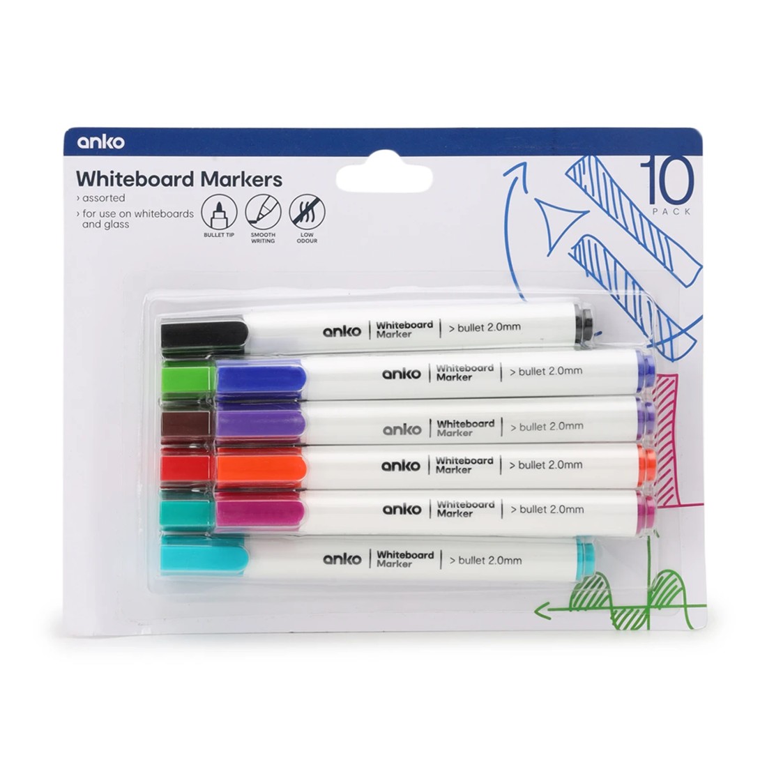 1 10 Pack Whiteboard Markers, 1 of 5