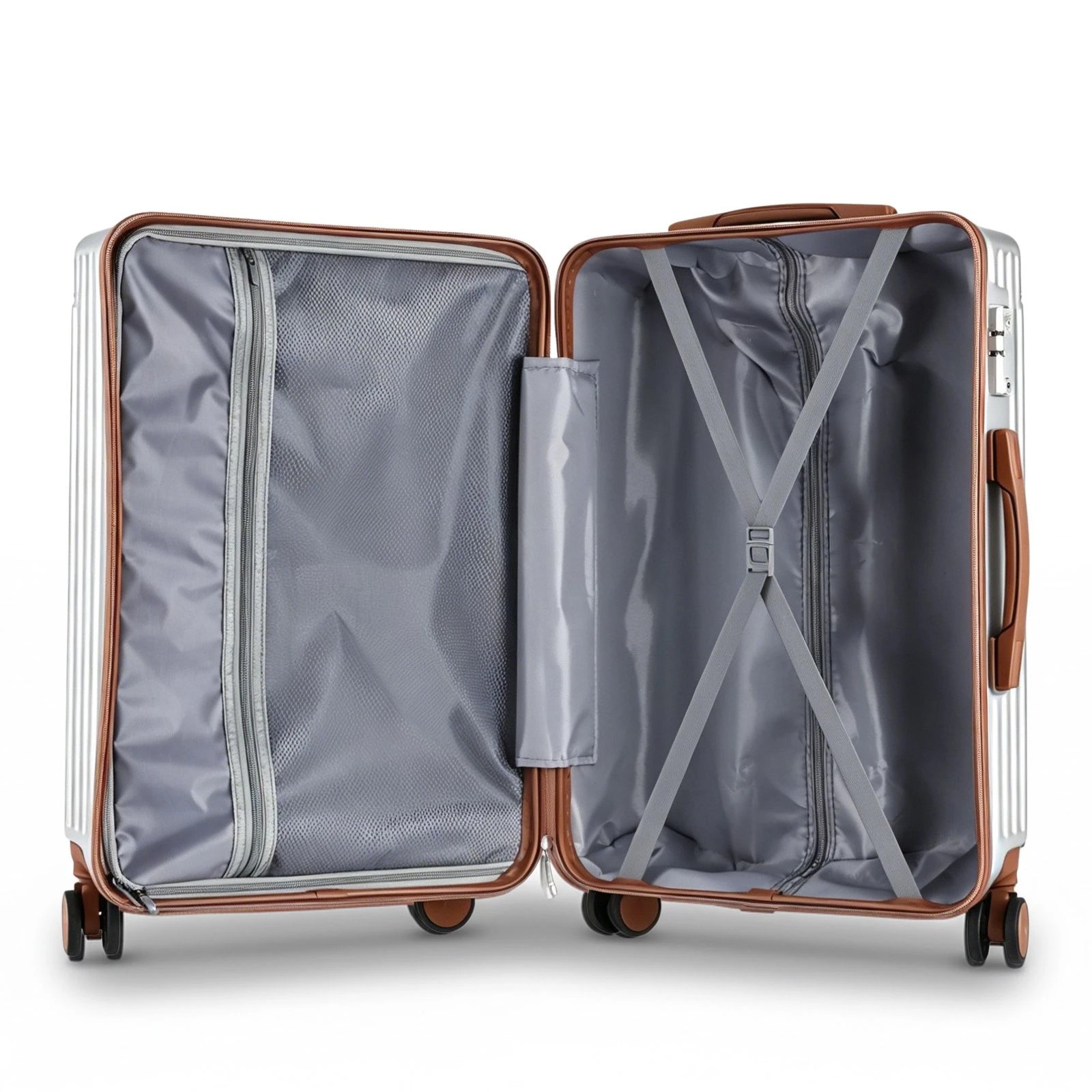 5 Buon Viaggio Lightweight Carry On Luggage Set 5 Piece Hard Case Suitcases with Wheels, TSA Lock & Front Hook, 5 of 6