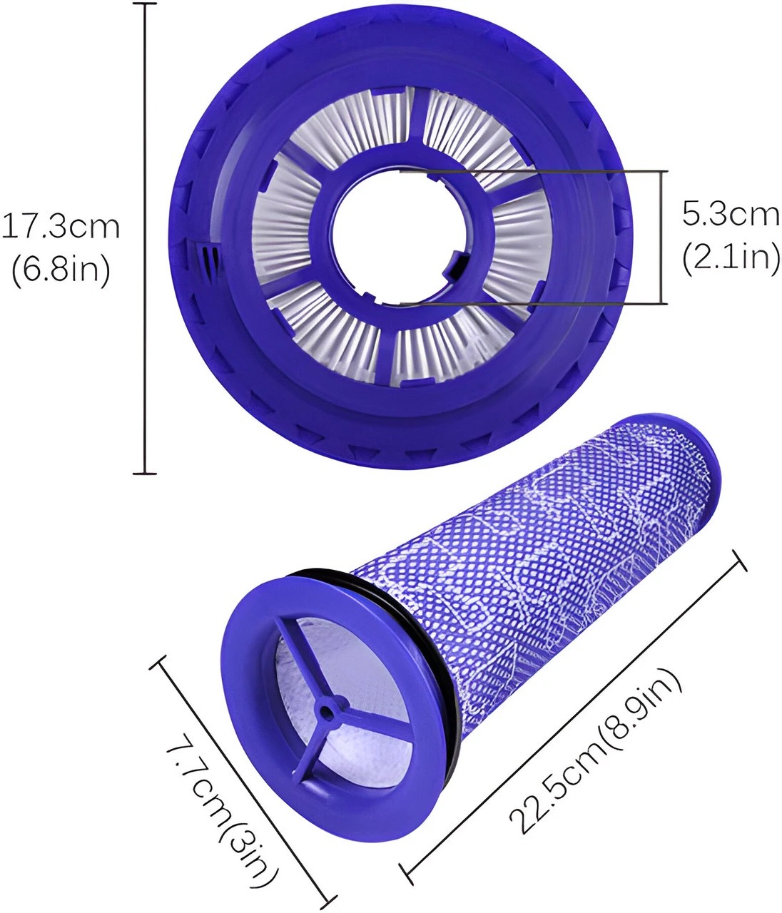 3 Hygieia Filter Kit For Dyson DC41 And DC65 Vacuum Cleaners - Purple, 3 of 3