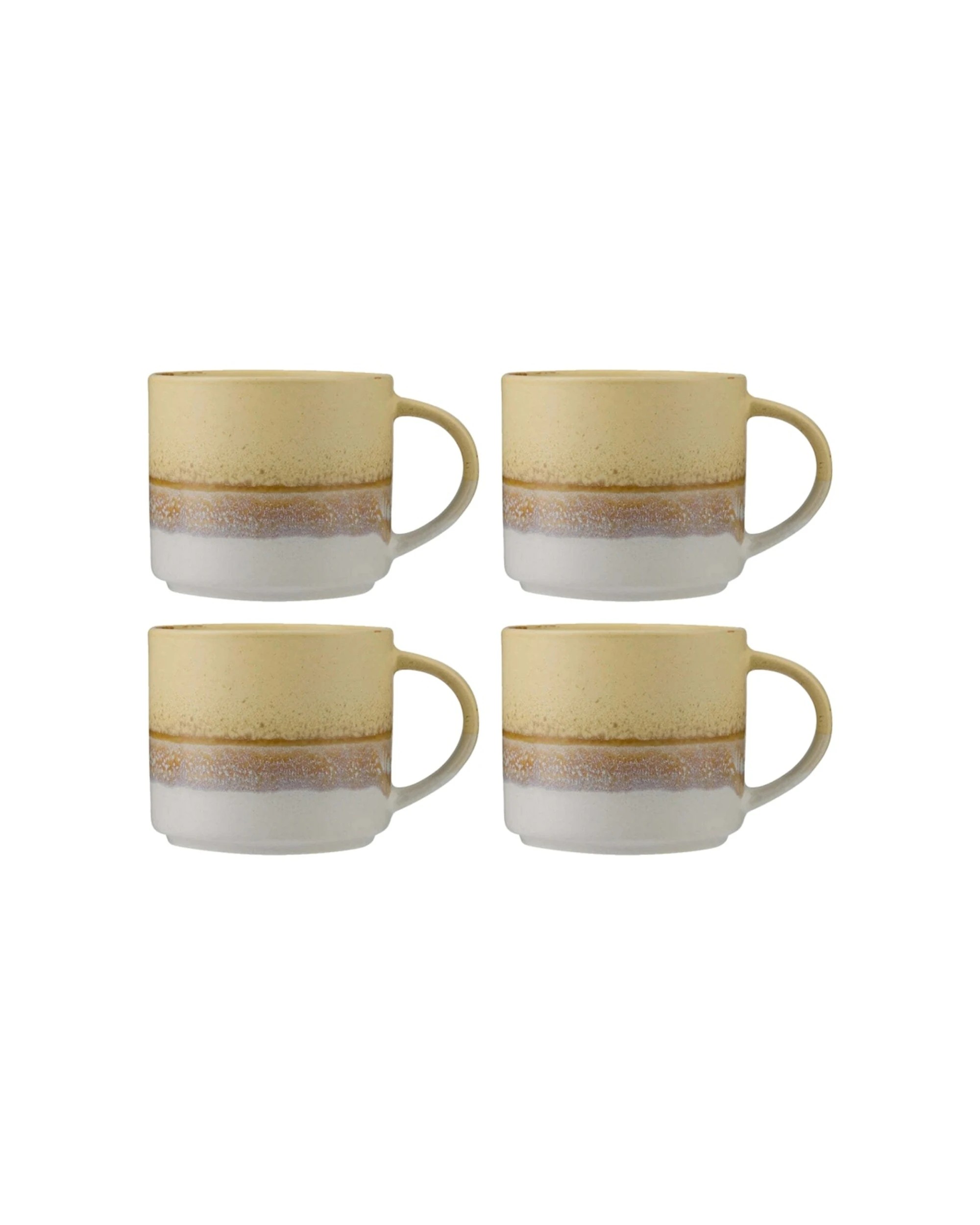 1 Maxwell & Williams 4PK The Mug Club Earthy Mug 370ml Stoneware Set - Yellow, 1 of 3