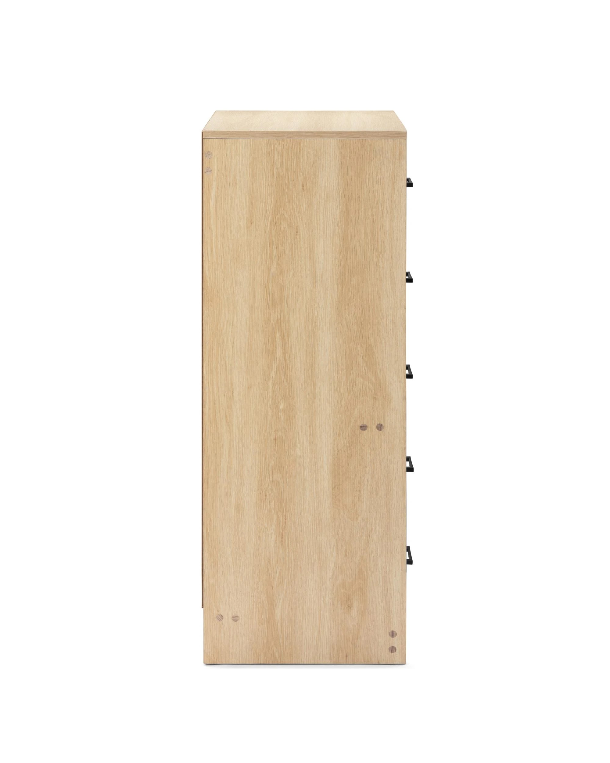 5 Kodu Chest 5 Drawers Tallboy Storage Dresser Storage Cabinet Oak - Natural, 5 of 9