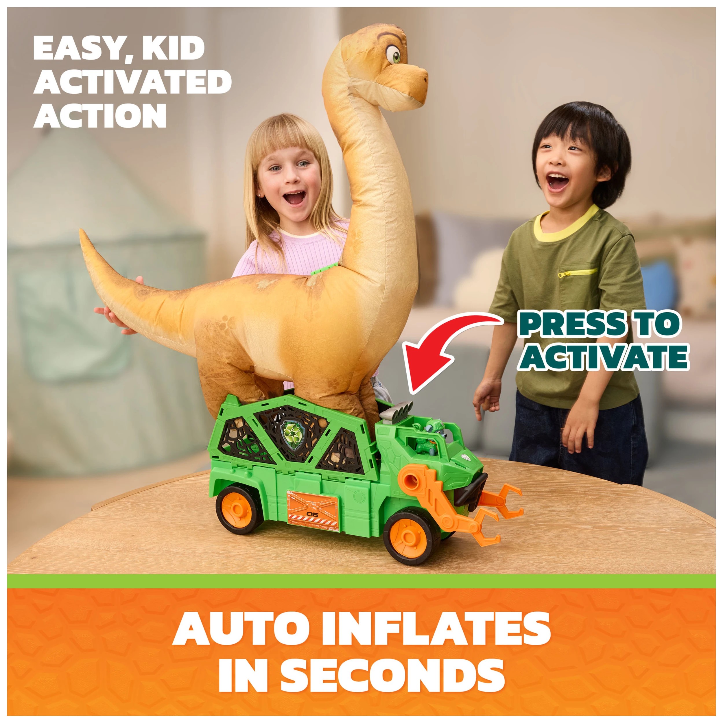 3 PAW Patrol: The Dino Movie Megasaurus Dino Vehicle, 3 of 9