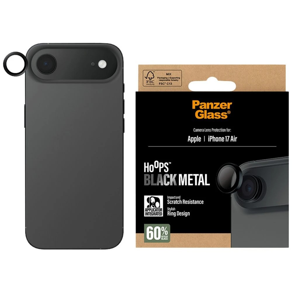 1 PanzerGlass Hoops Clear Frame Lens Protector iPhone Air BK, 1 of 3