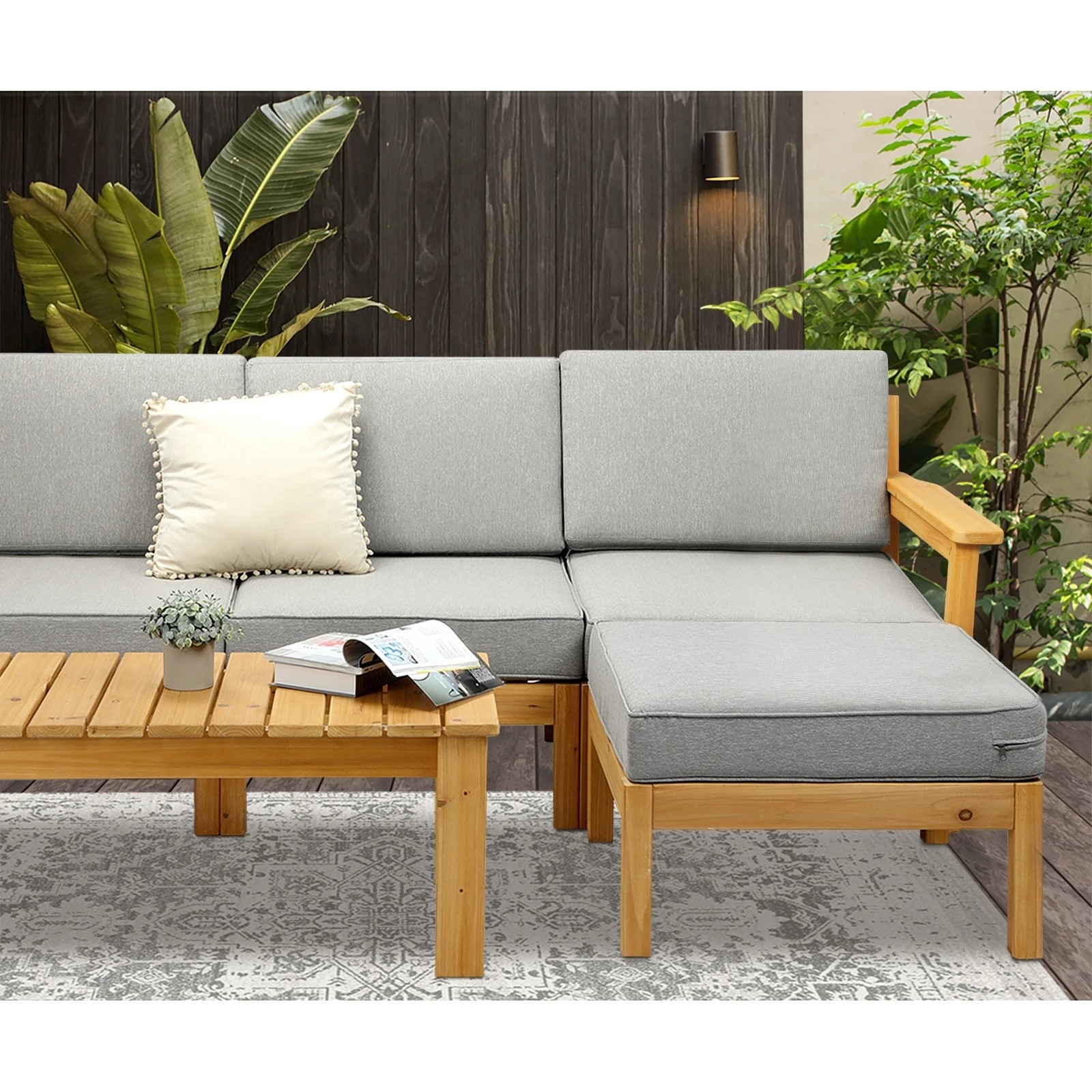 7 Livsip 7 Piece Outdoor Sofa Set Lounge Setting - Multi, 7 of 8