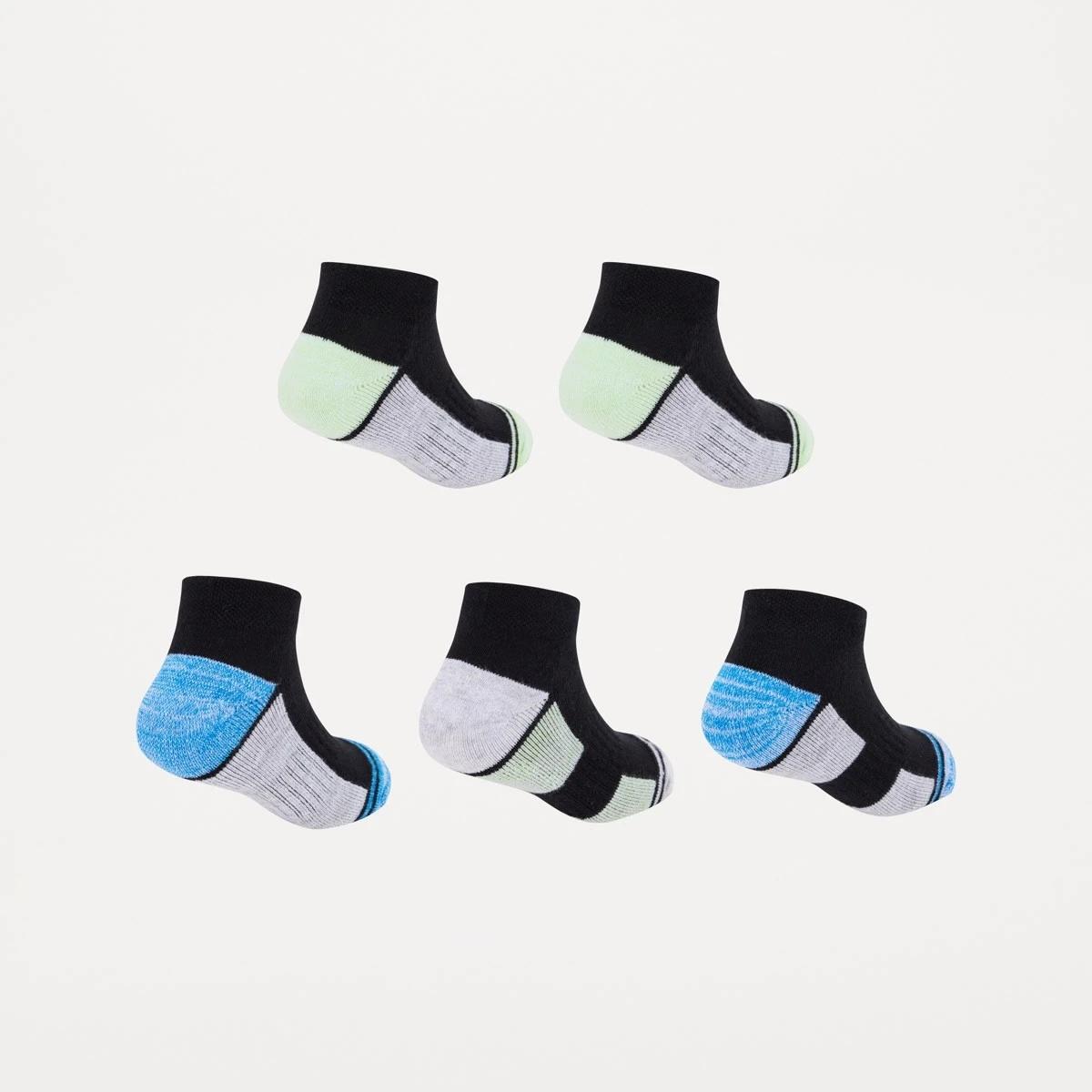 2 5 Pack Active Kids Low Cut Socks GREEN, BLUE, 2 of 3