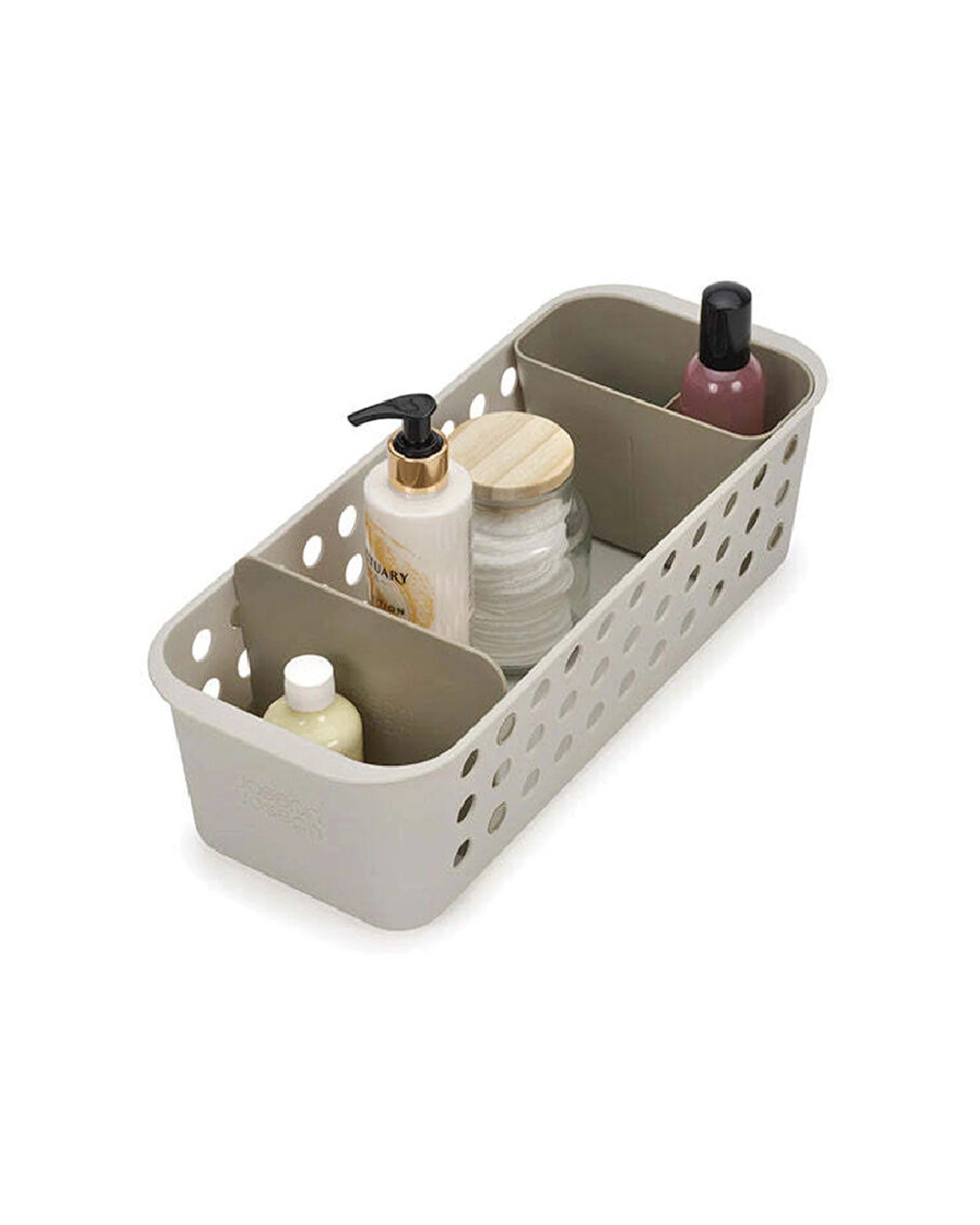 2 Joseph Joseph 2PK EasyStore 40cm Slimline Storage Basket Ventilated Sides Moveable Ecru - White, 2 of 7