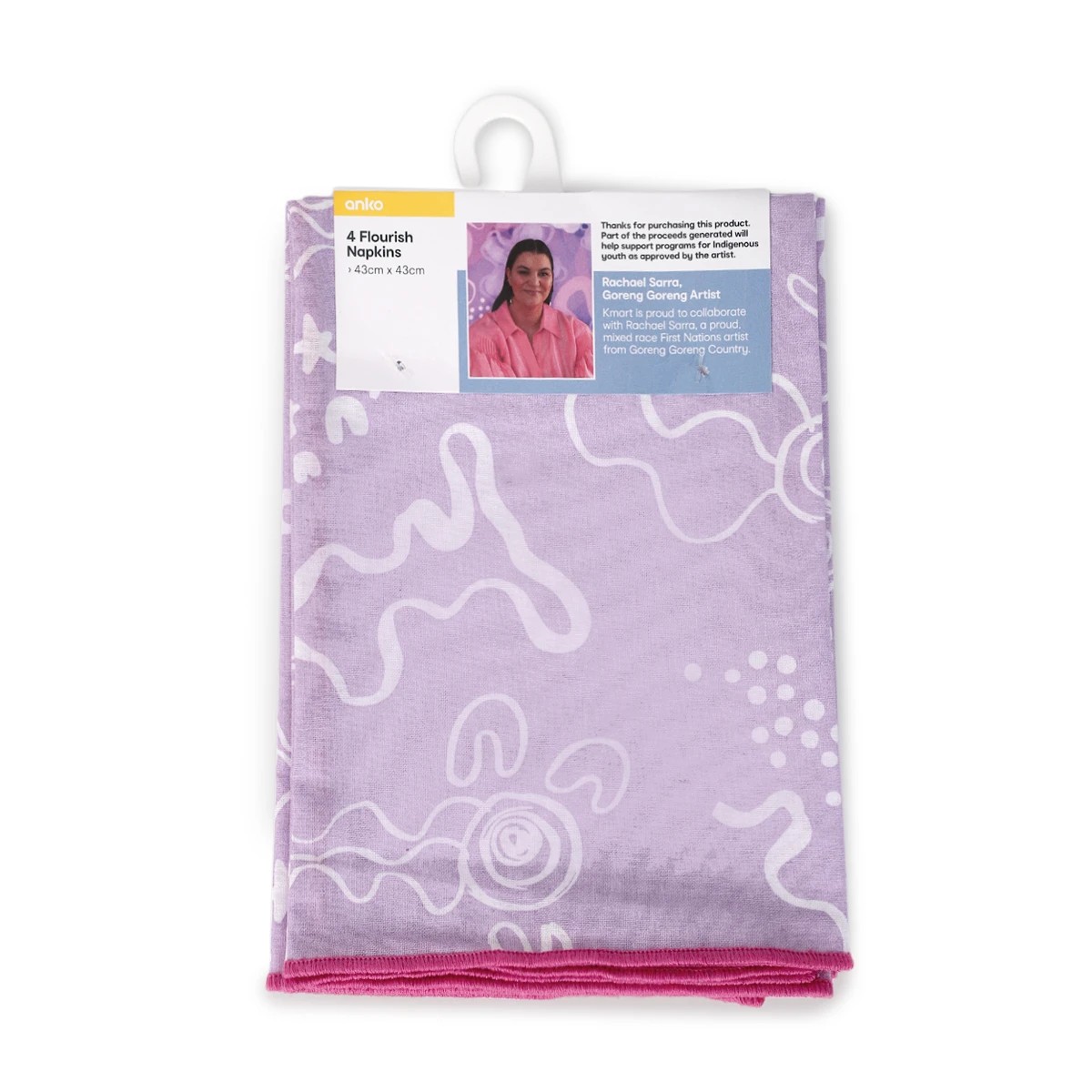 6 4 Pack Rachael Sarra Flourish Napkins, 6 of 6