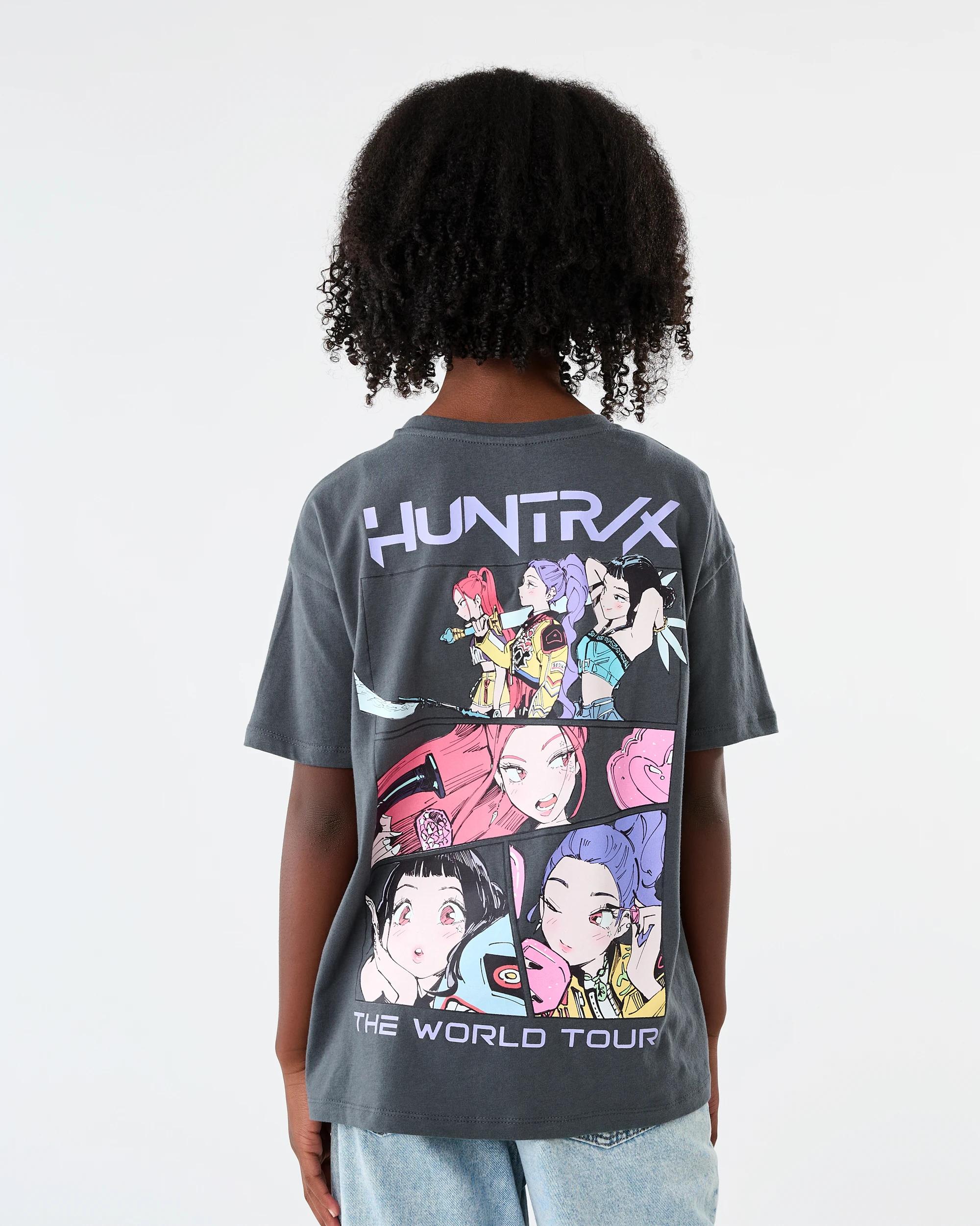 2 KPop Demon Hunters License Oversized T-shirt Grey Dh, 2 of 8