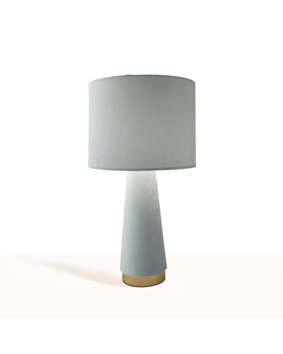Leona Velvet Table Lamp - Blue