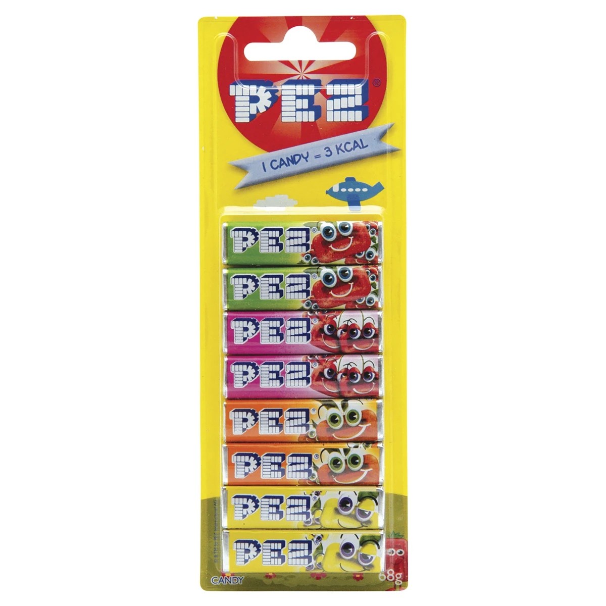 1 8 Pack PEZ Fruit Candy Refills 68g, 1 of 2