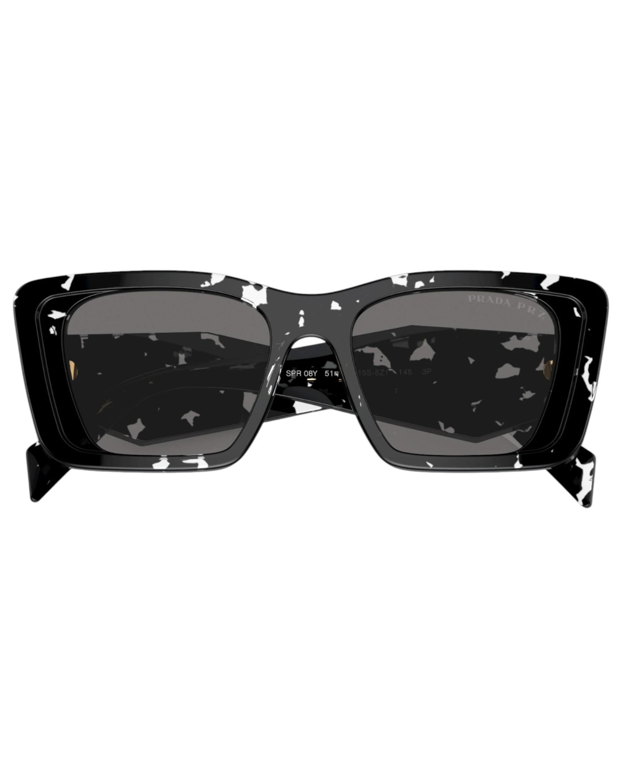3 Prada Womens Polarised Symbole Sunglasses PR08YS Sunnies BLACK CRYSTAL TORTOISE, 3 of 5