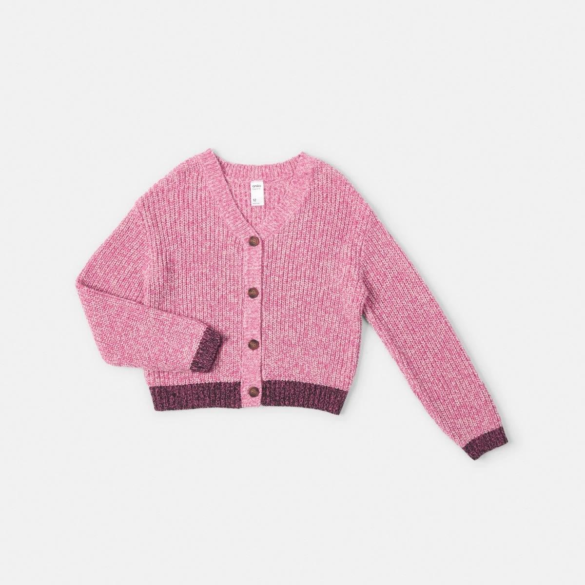 9 Button Through Cardigan Space Pink, 9 of 10