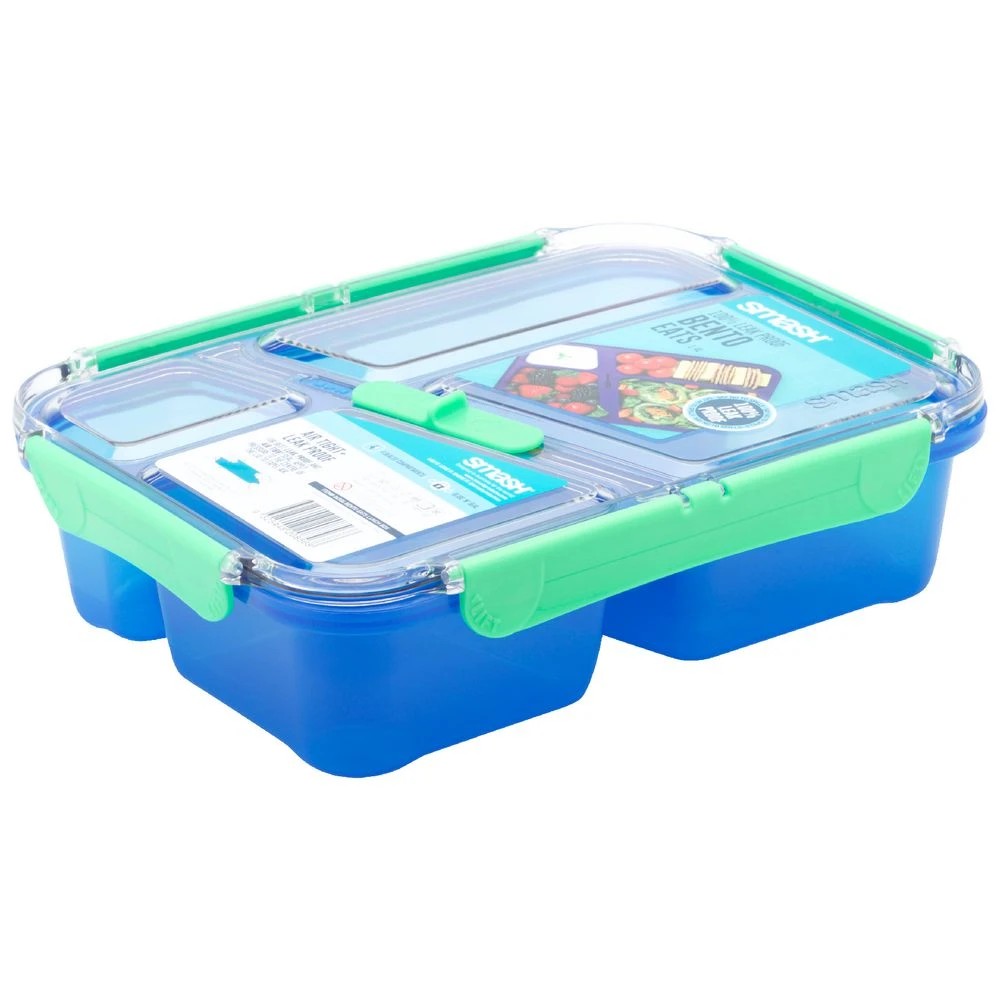 2 Smash Bento Eats Leakproof Lunchbox Blue/Green, 2 of 3