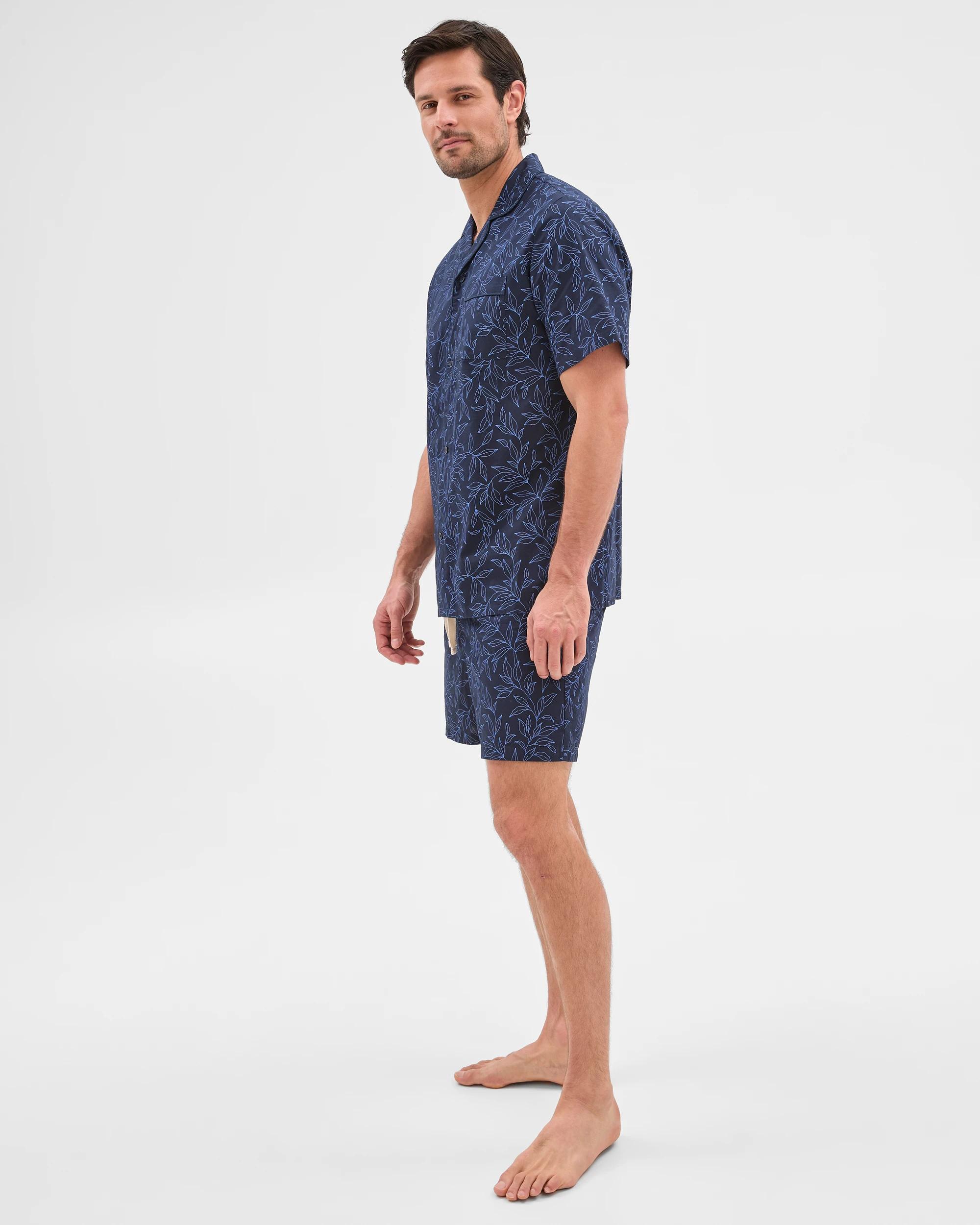 5 Target Mens Poplin Short Pyjama Set NAVY BLUE, 5 of 6