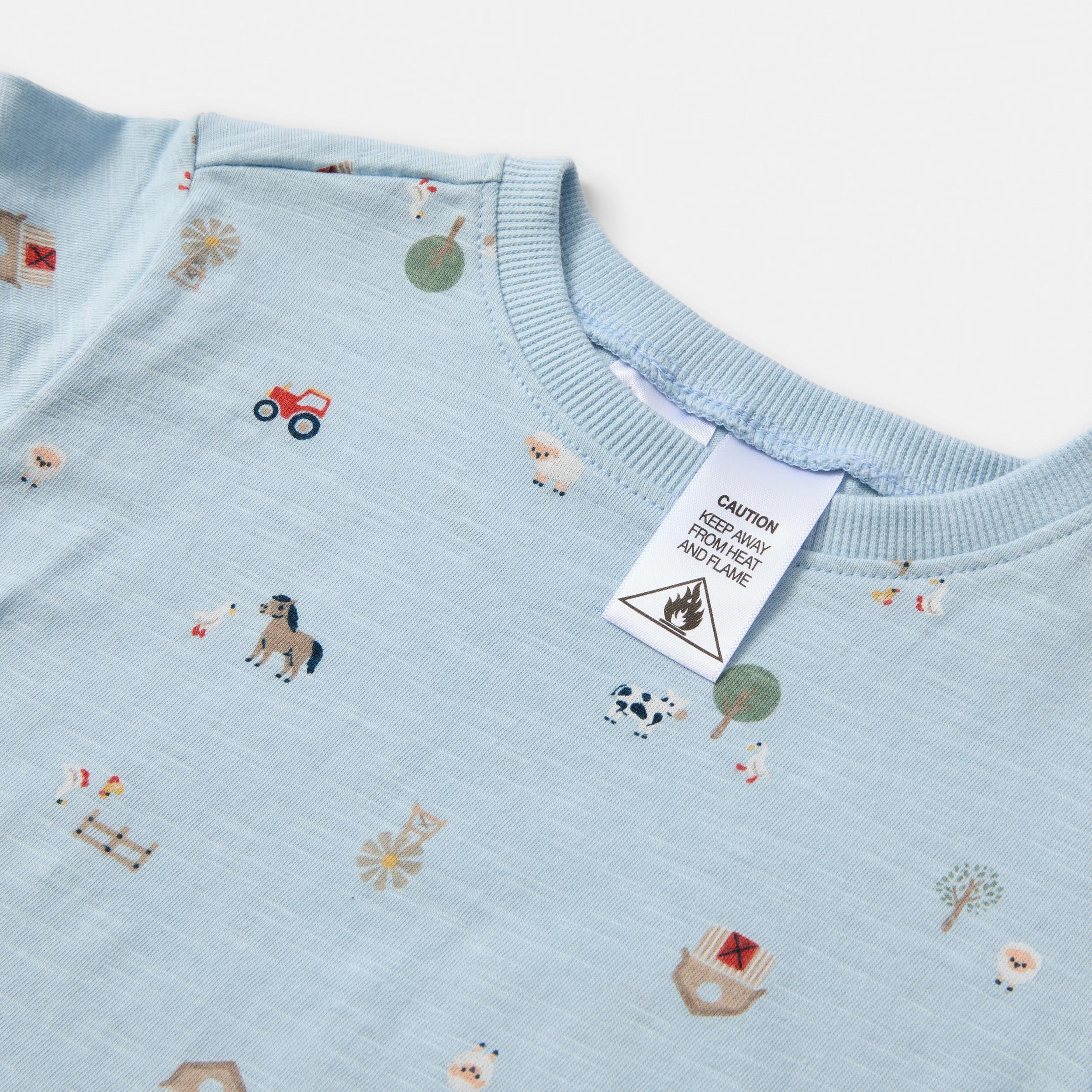 3 Short Sleeve Pyjama Set CASHMERE BLUE FARM, 3 of 4