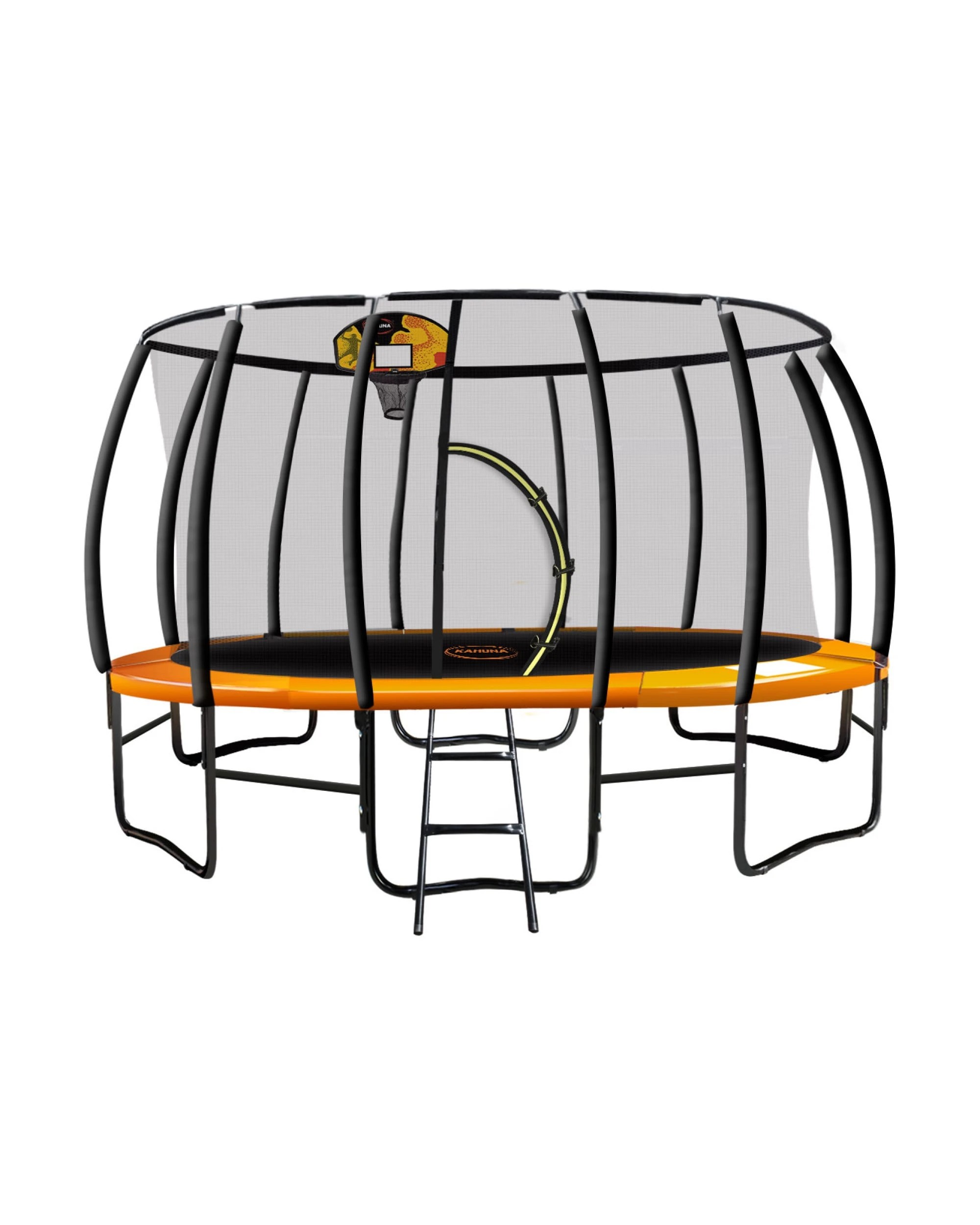 1 Kahuna 16 ft Trampoline Orange LED Basketball Set - Orange, 1 of 9