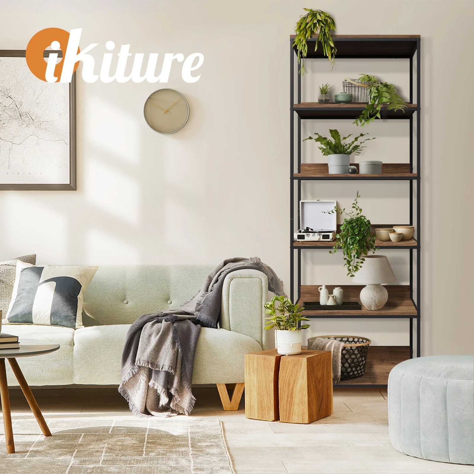 4 Oikiture Display Shelf 5 Tier Bookshelf Storage Shelves Bookcase Stand Rack
 - Multi, 4 of 9