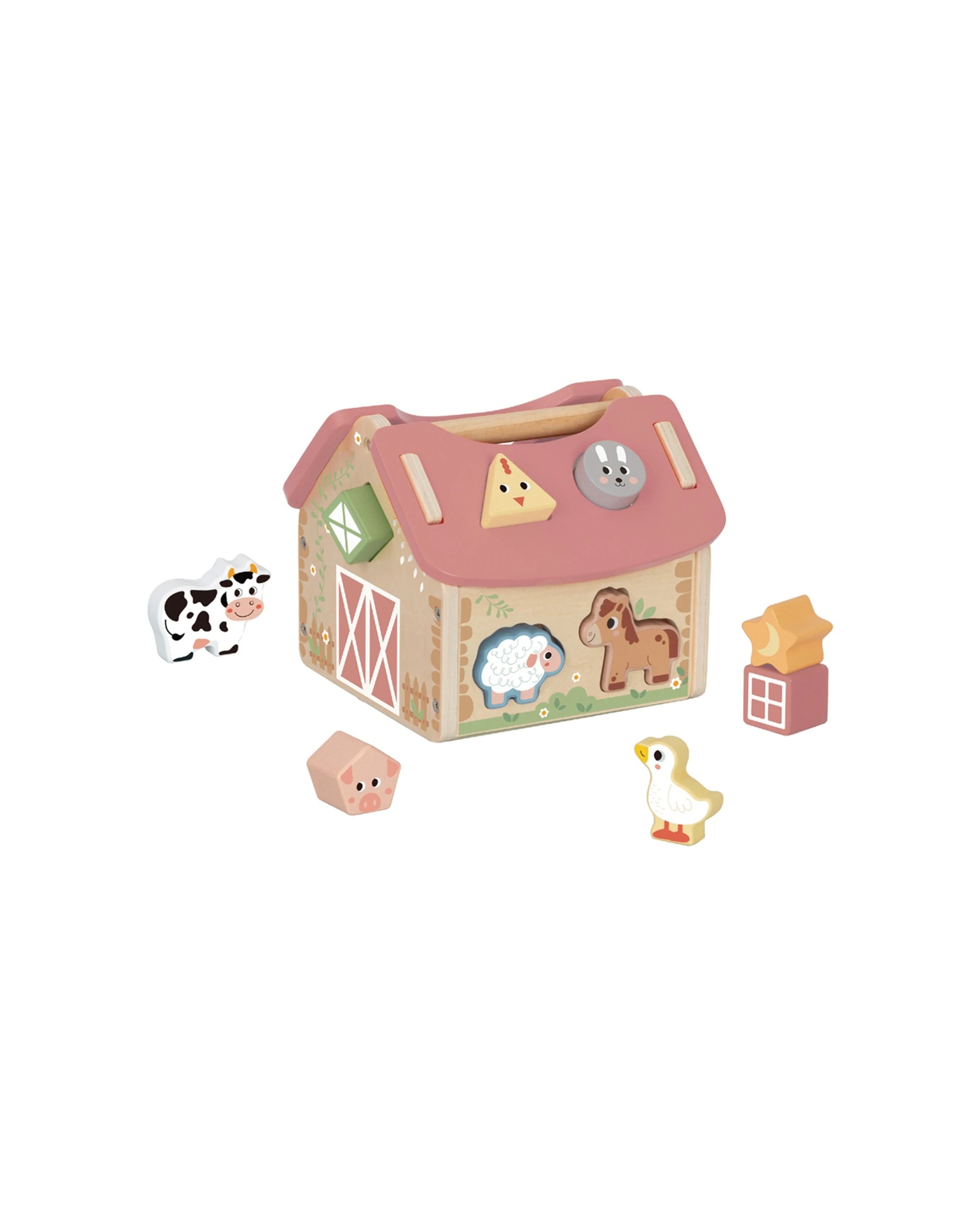 1 Tooky Toy My Forest Friends Farmhouse Shape Sorter Play Set Kids Children - Multi, 1 of 2