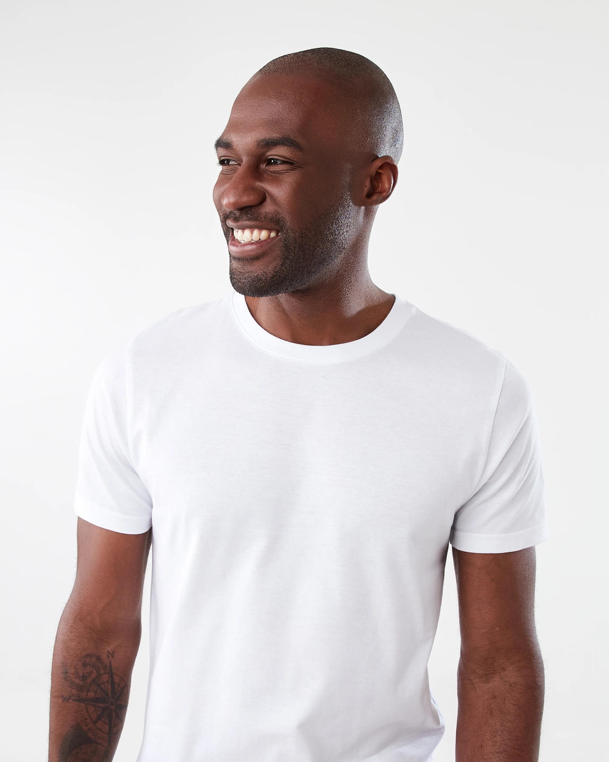 4 Australian Grown Cotton Longline T-shirt White, 4 of 6