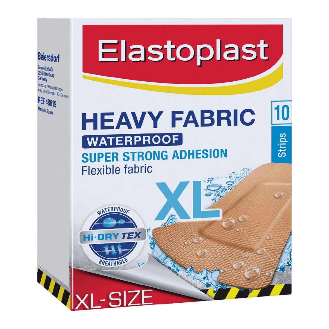 1 Elastoplast Heavy Fabric Waterproof XL Strips 10 Pack, 1 of 1